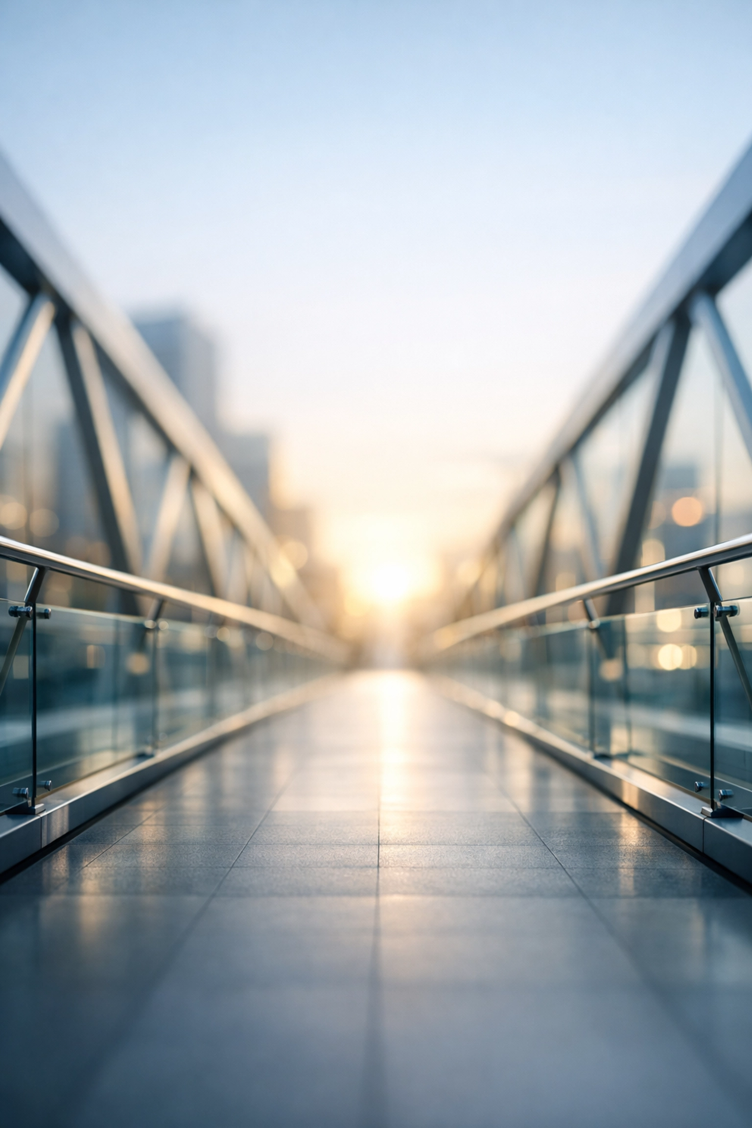 A modern glass bridge symbolizing the fast path to receiving instant cash loans and cash advances.