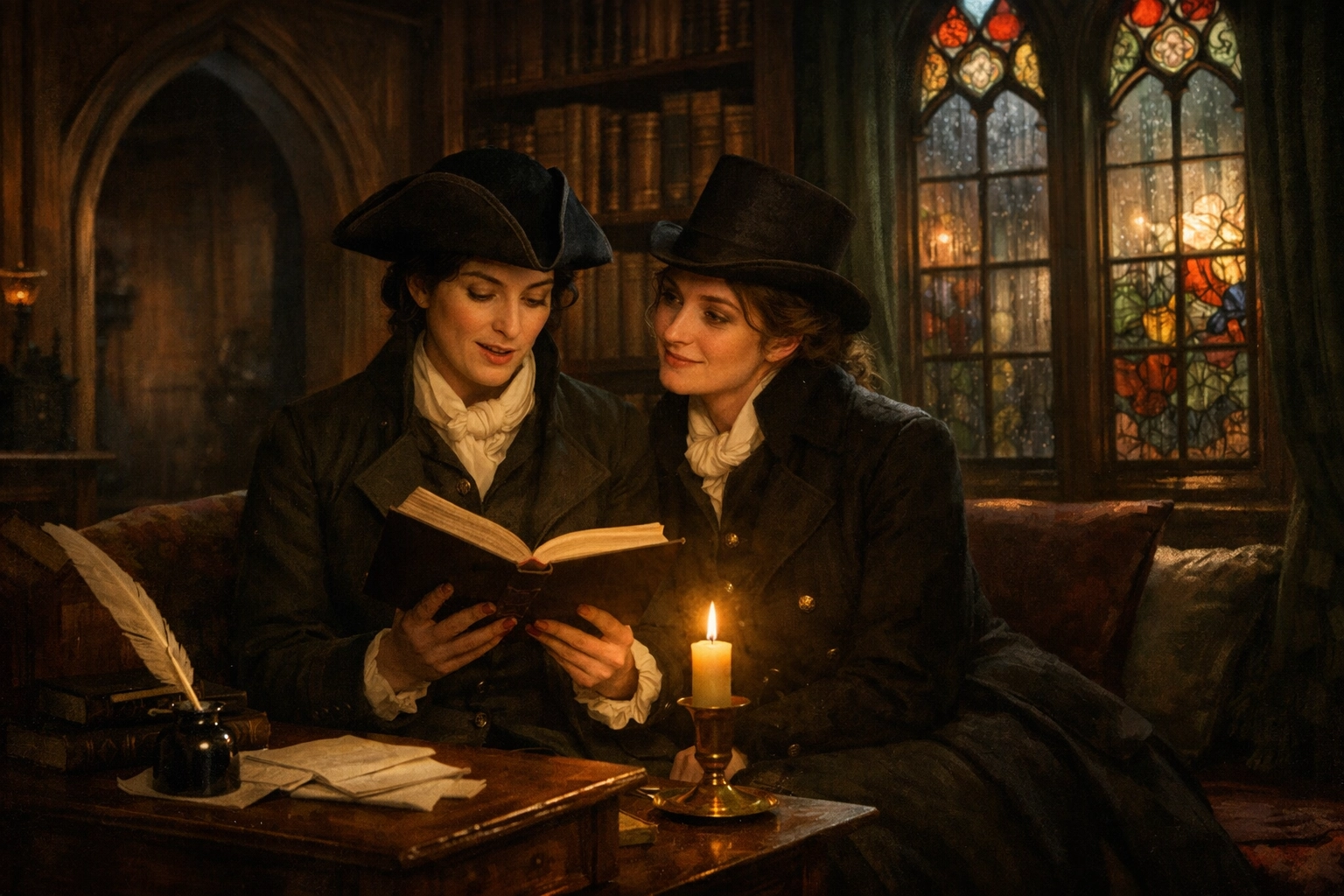 Ladies of Llangollen in Plas Newydd library, a quiet queer love story in Wales