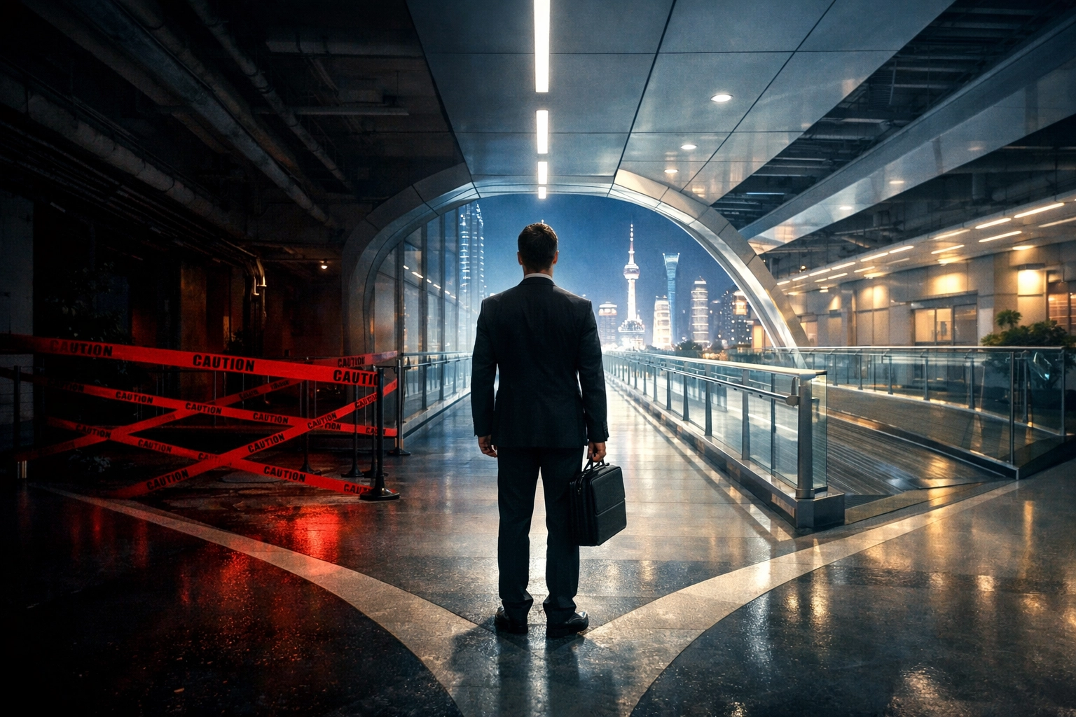 A professional choosing a successful path to avoid common international PPC mistakes and secure business growth.