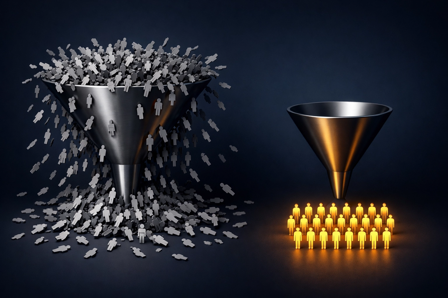 Quality vs quantity lead generation: organized 25 high-relevance leads outperform 500 random contacts