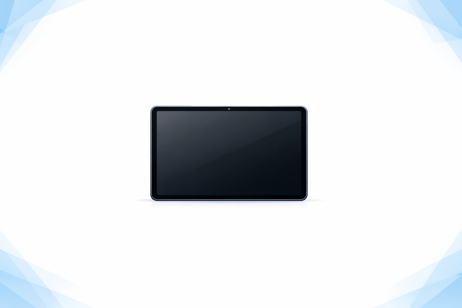 Tablet displaying a minimalist mobile-first layout with clean professional white space