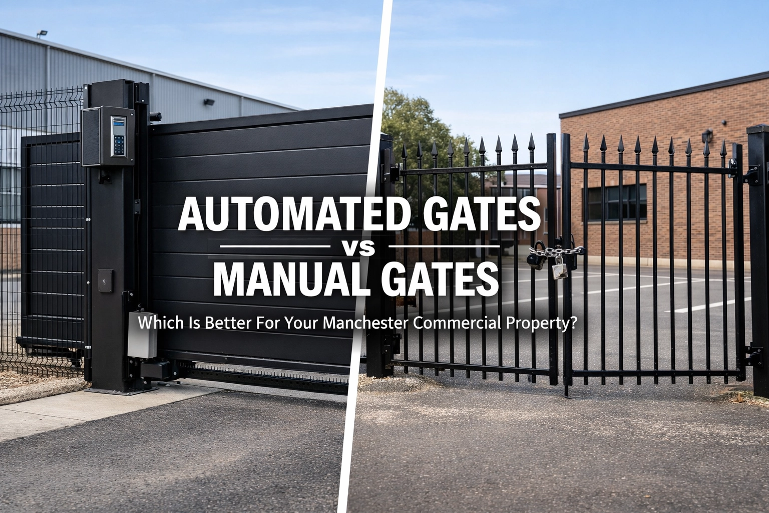 [HERO] Automated Gates vs Manual Gates: Which Is Better For Your Manchester Commercial Property?