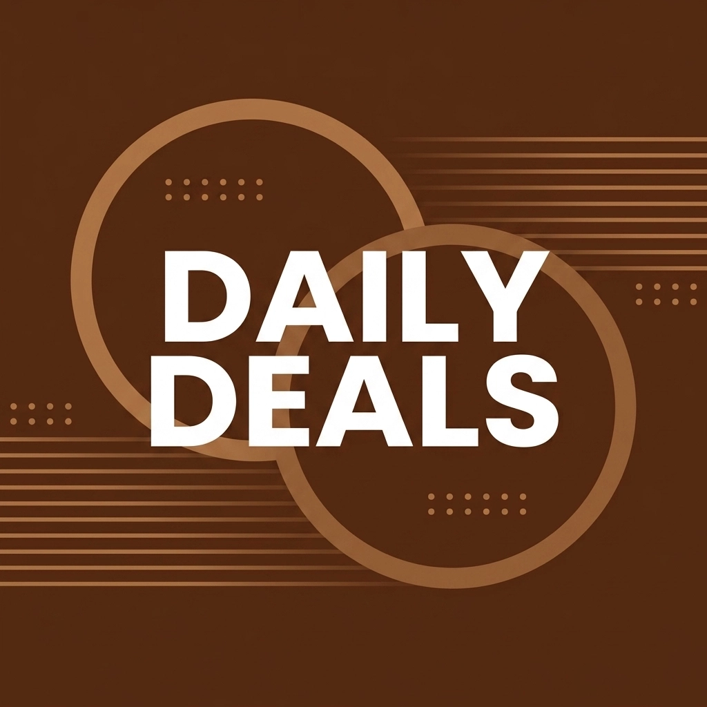 A graphic banner reading DAILY DEALS in bold white text.