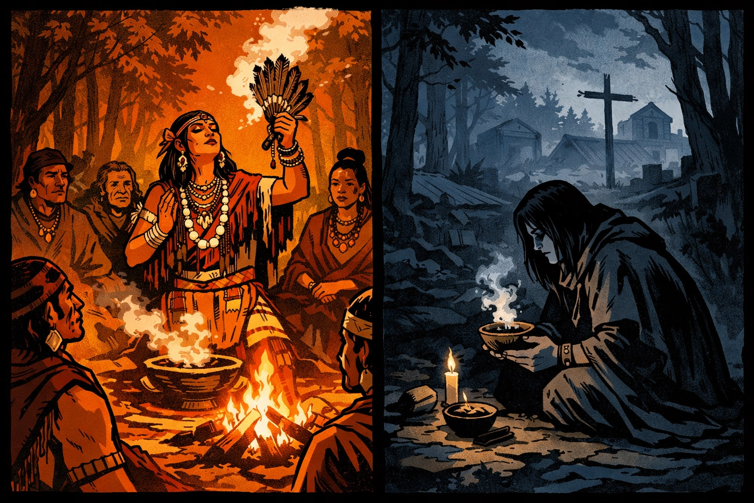 Indigenous third gender spiritual ceremony before and after colonial suppression