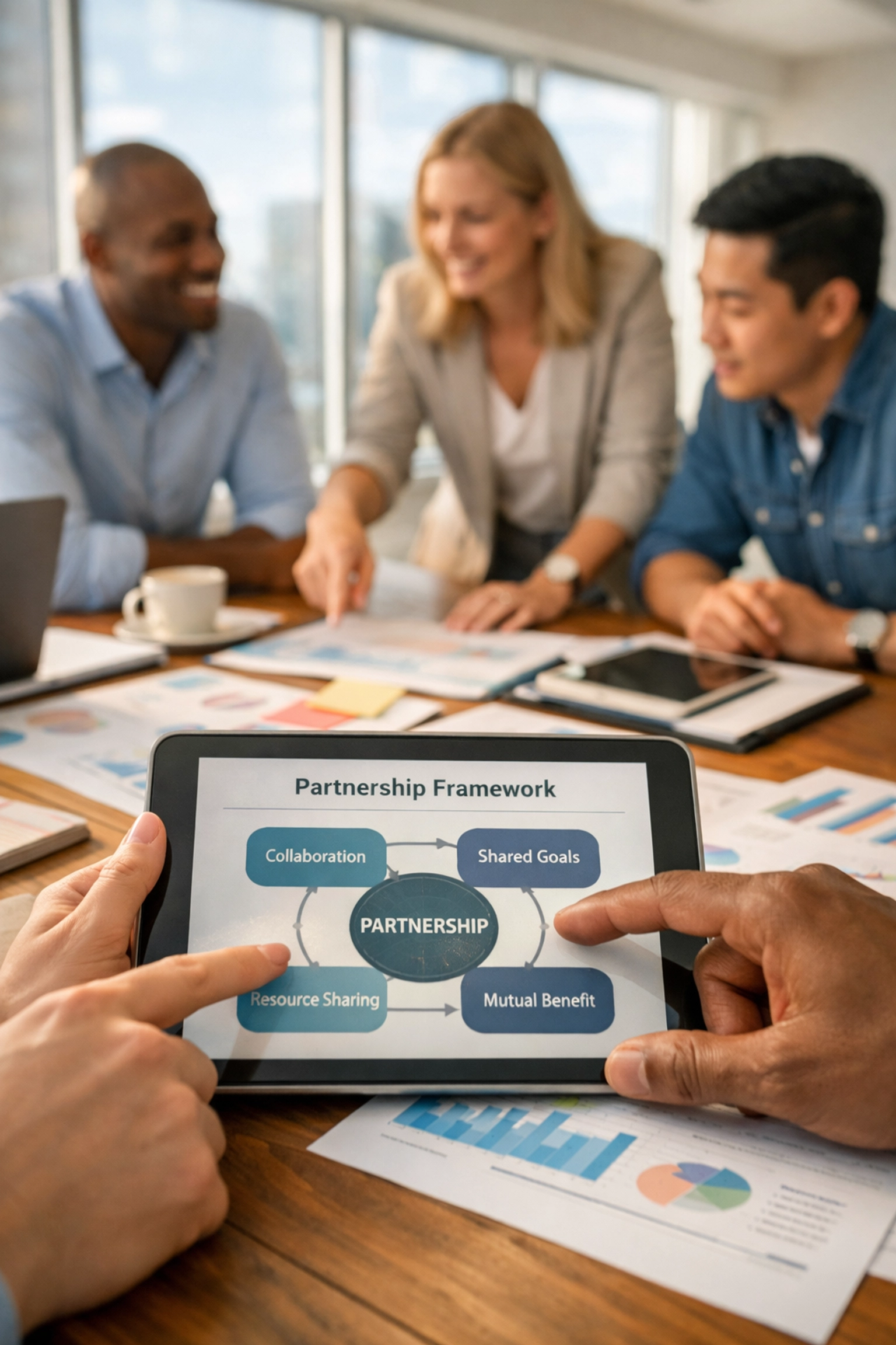 Strategic planning session for brand partnership framework development in sports and entertainment