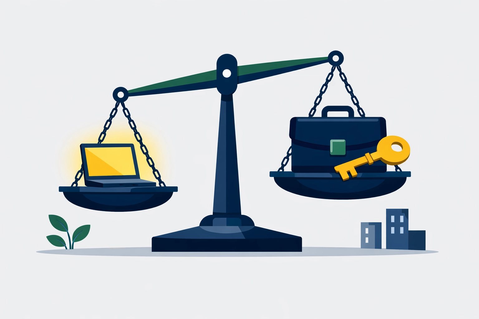 Balance scale showing DIY tax software weighed against the high value and security of a concierge tax pro.
