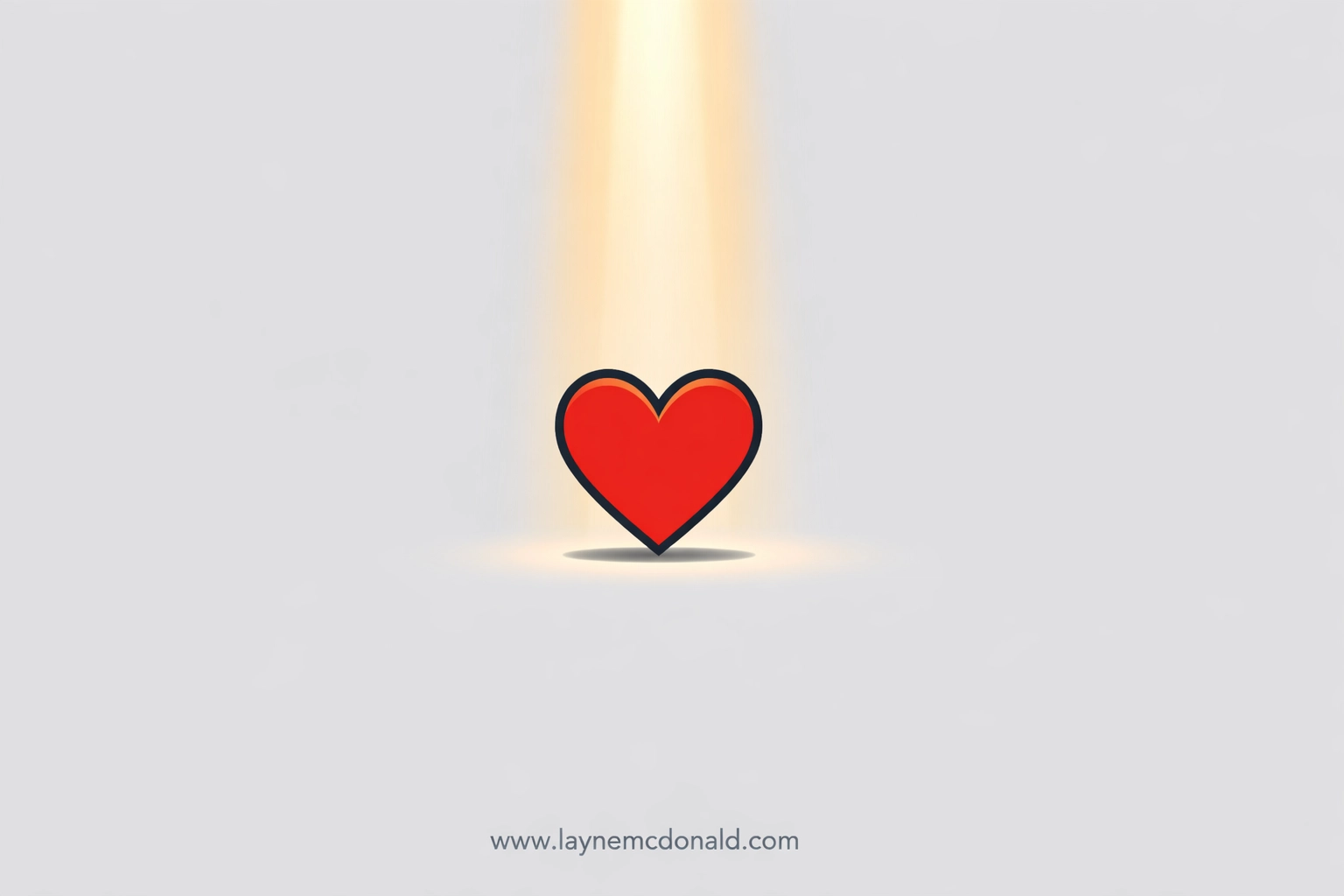 A heart icon illuminated by light representing a spiritual heart audit and inner reflection.