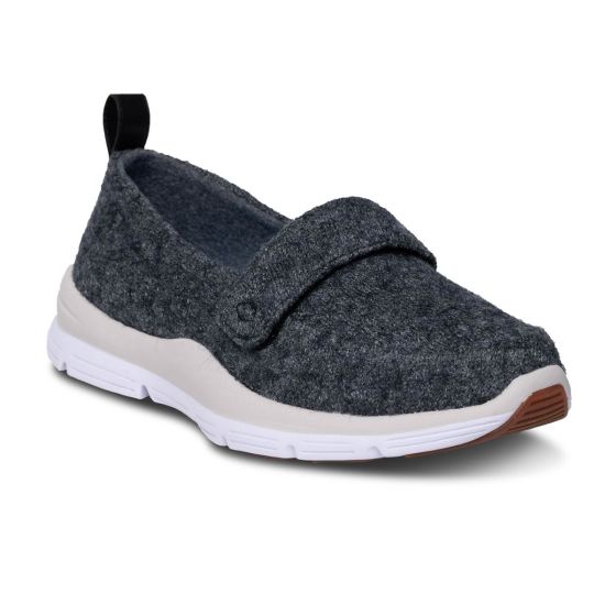 Adaptive Grey Fabric Shoe with Velcro Strap (Vendor) — Medicare A5500 option