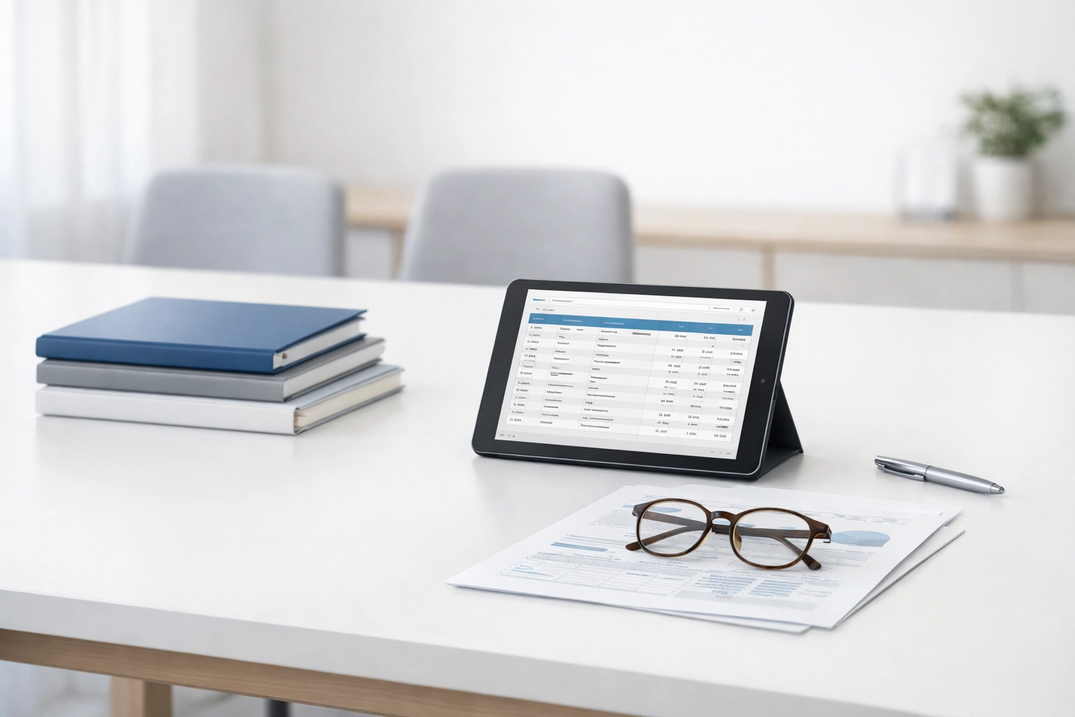 Detailed financial records and folders prepared for the due diligence phase of a Mississippi business sale.