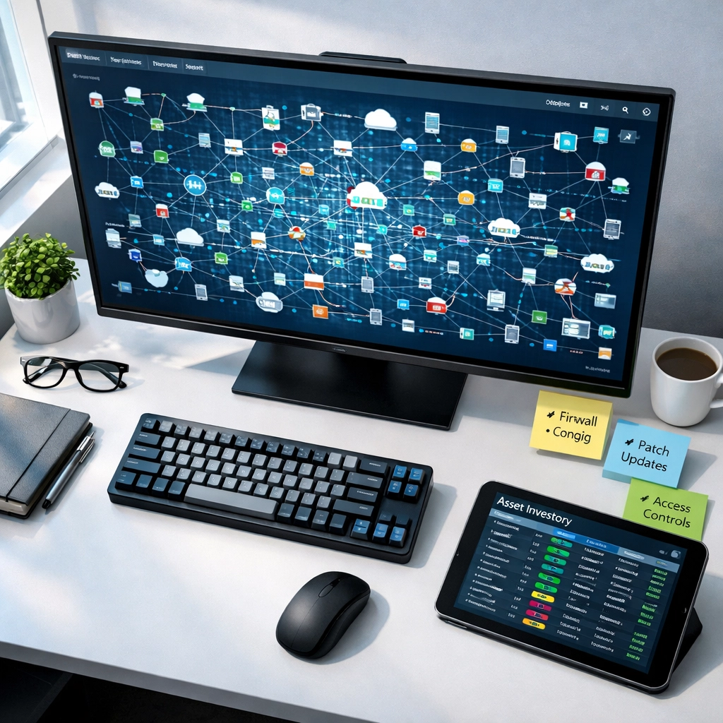 IT professional monitoring ServiceNow asset discovery and network topology for DORA compliance