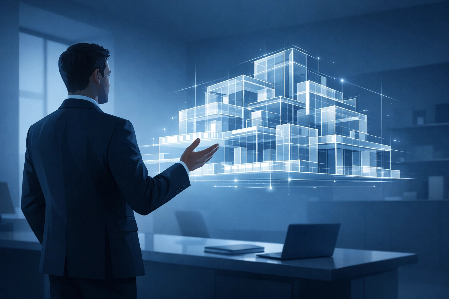 Professional strategist visualizing a white-label SaaS blueprint to build proprietary agency assets.