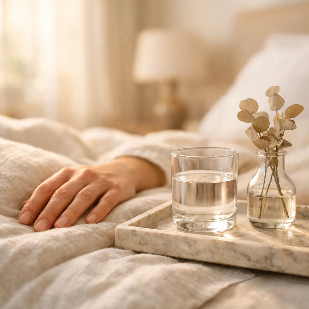 Close-up of a guest in a bright, luxury hotel room, highlighting the personal touch in modern guest experiences.