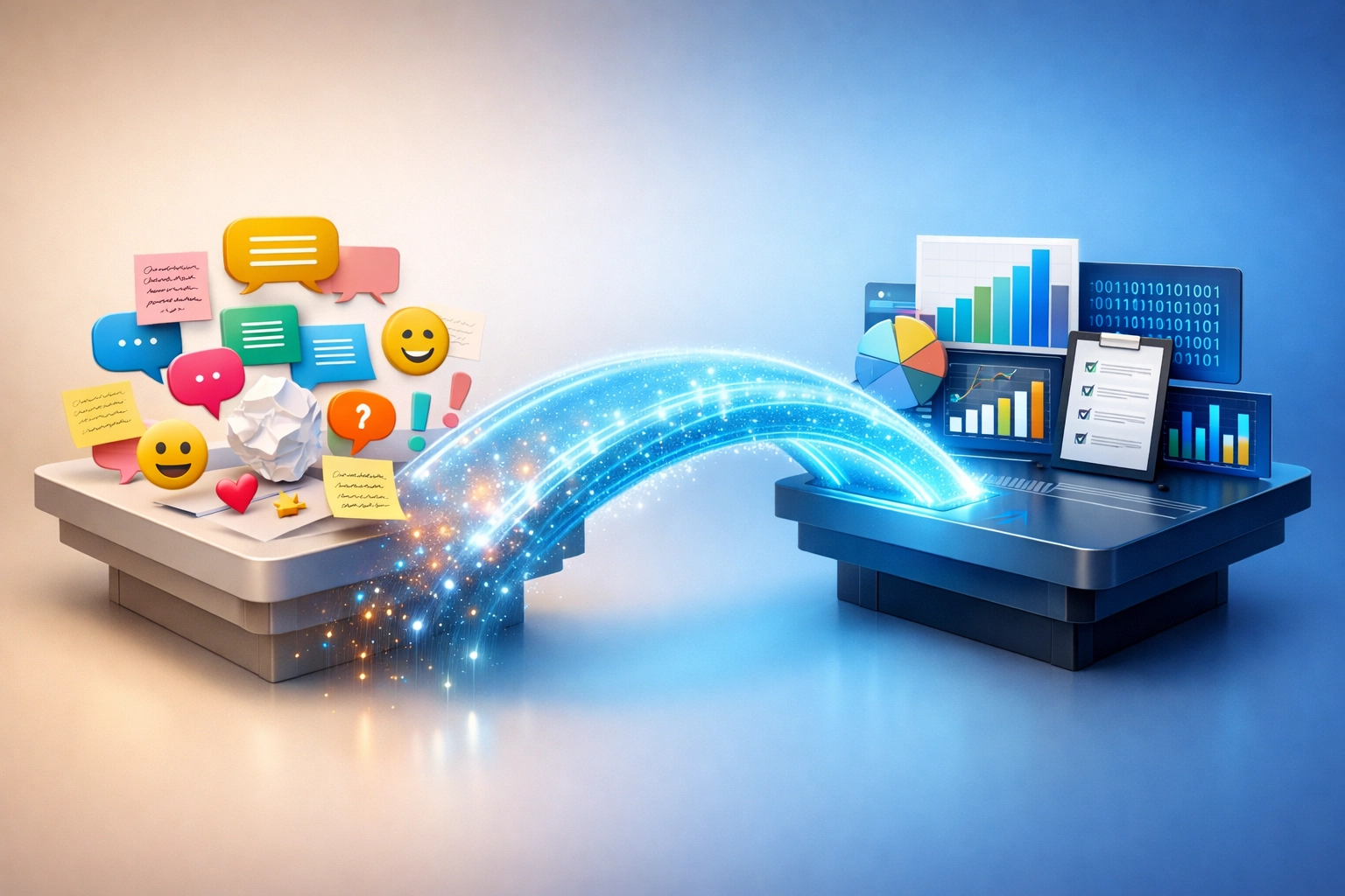 NLP bridging unstructured customer feedback like reviews and emails into organized business insights