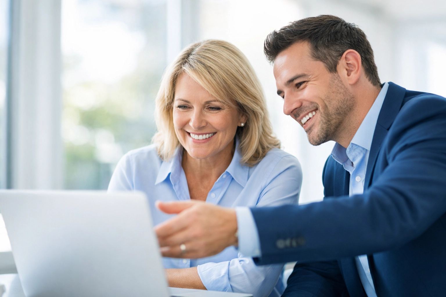 Professional accountant meeting with a business owner for tax planning and consulting.