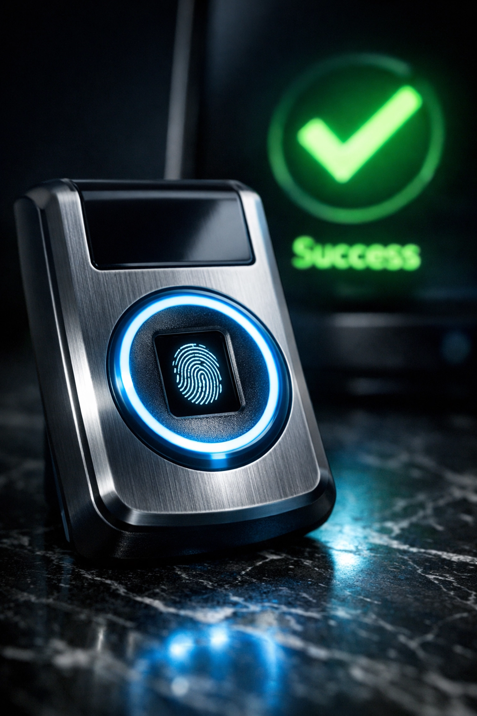 Biometric hardware security for safe self-custody of Larecoin digital assets and merchant funds.