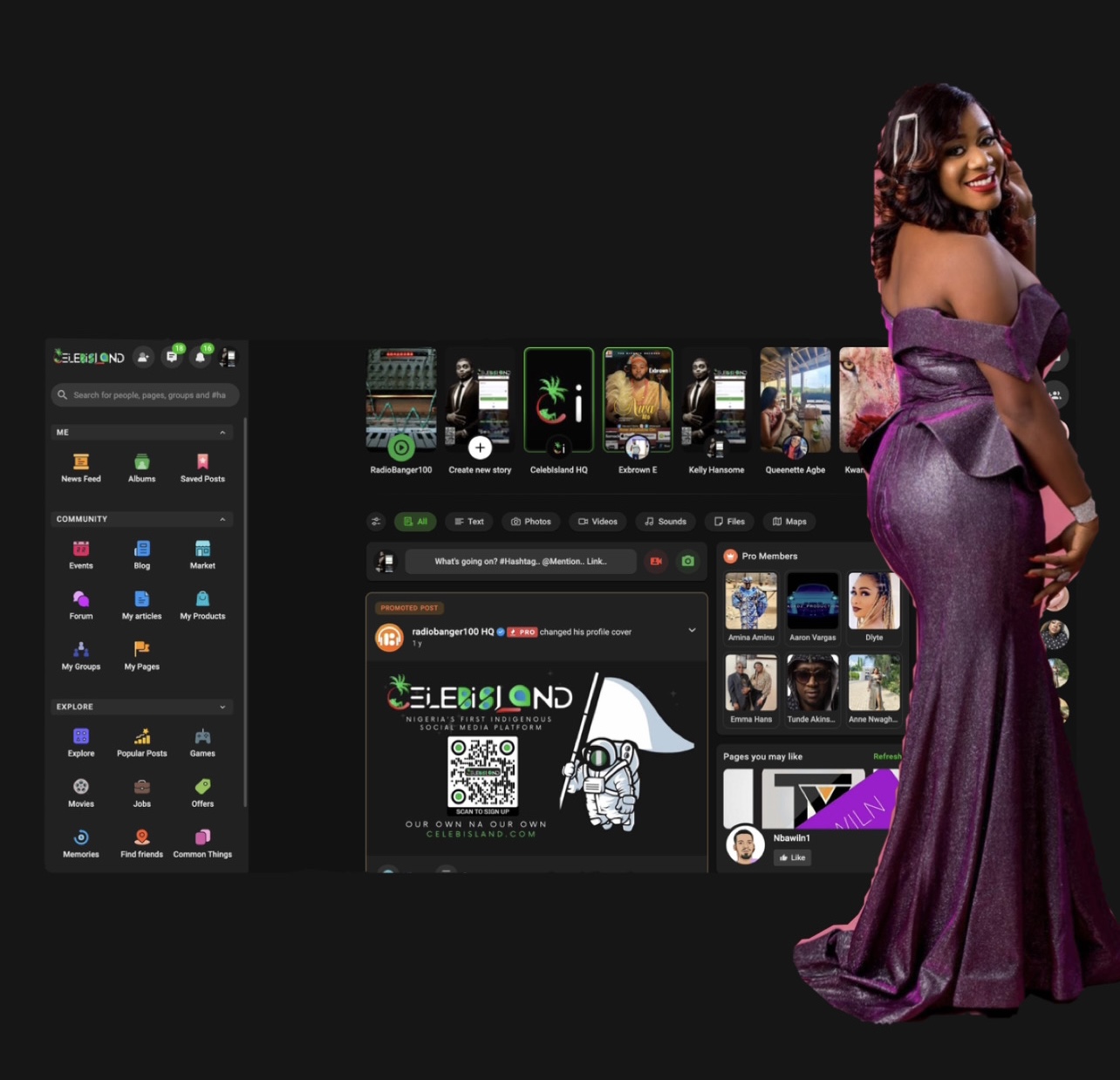 Celeb Island Social Interface