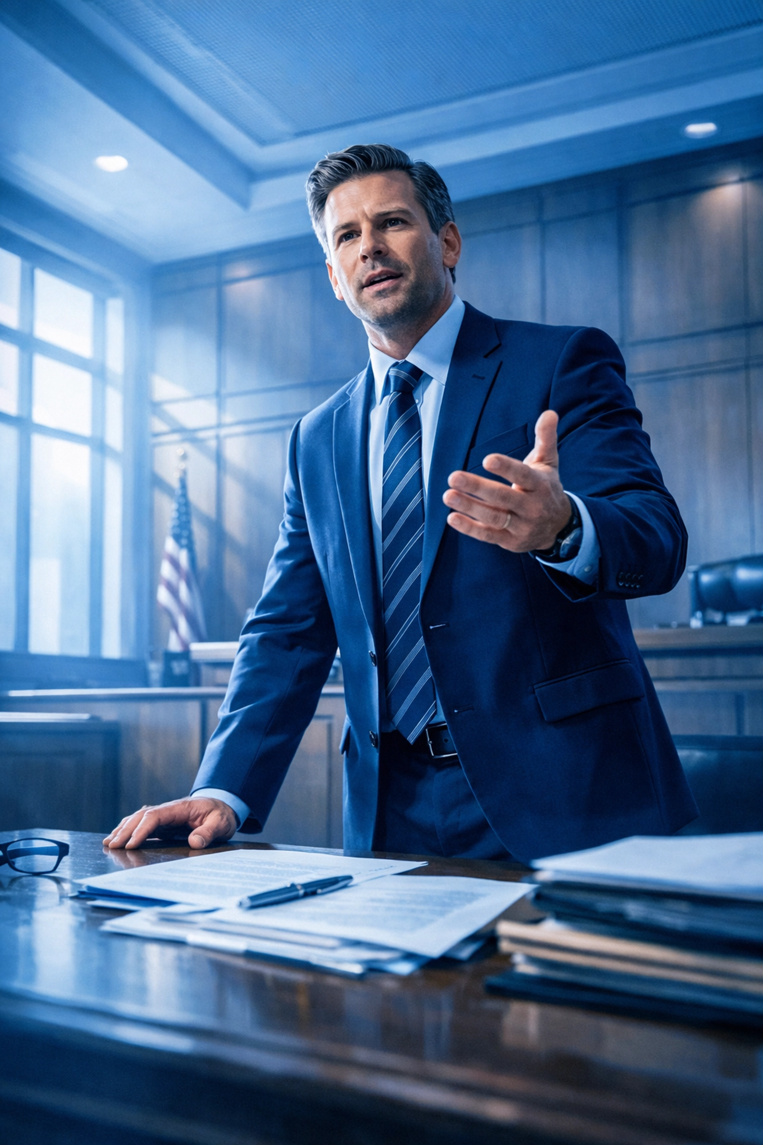 DUI defense attorney presenting a compelling argument in a Hampton Roads courtroom