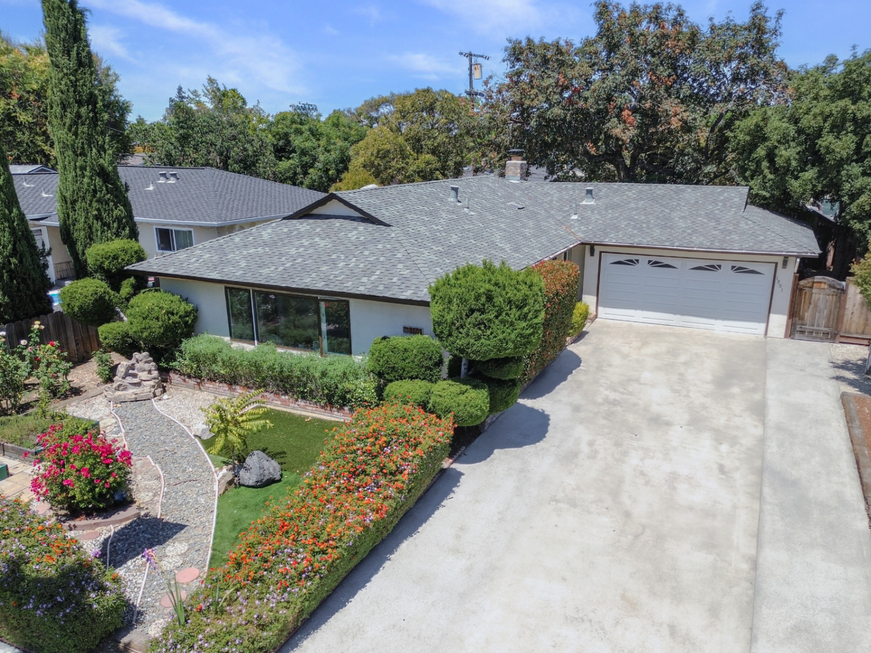 Single-story ranch-style home