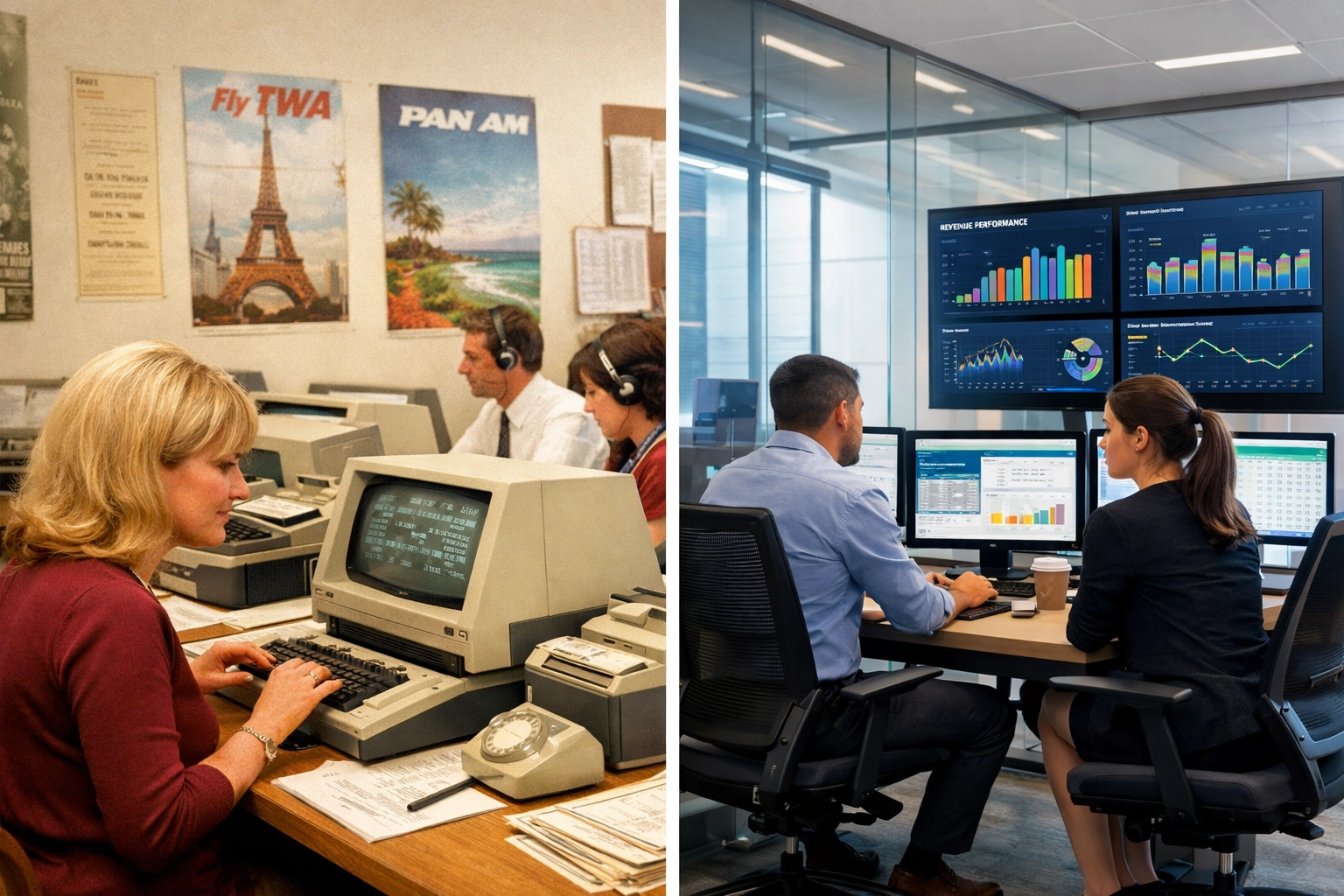 Evolution of hotel booking technology from 1960s airline systems to modern GDS