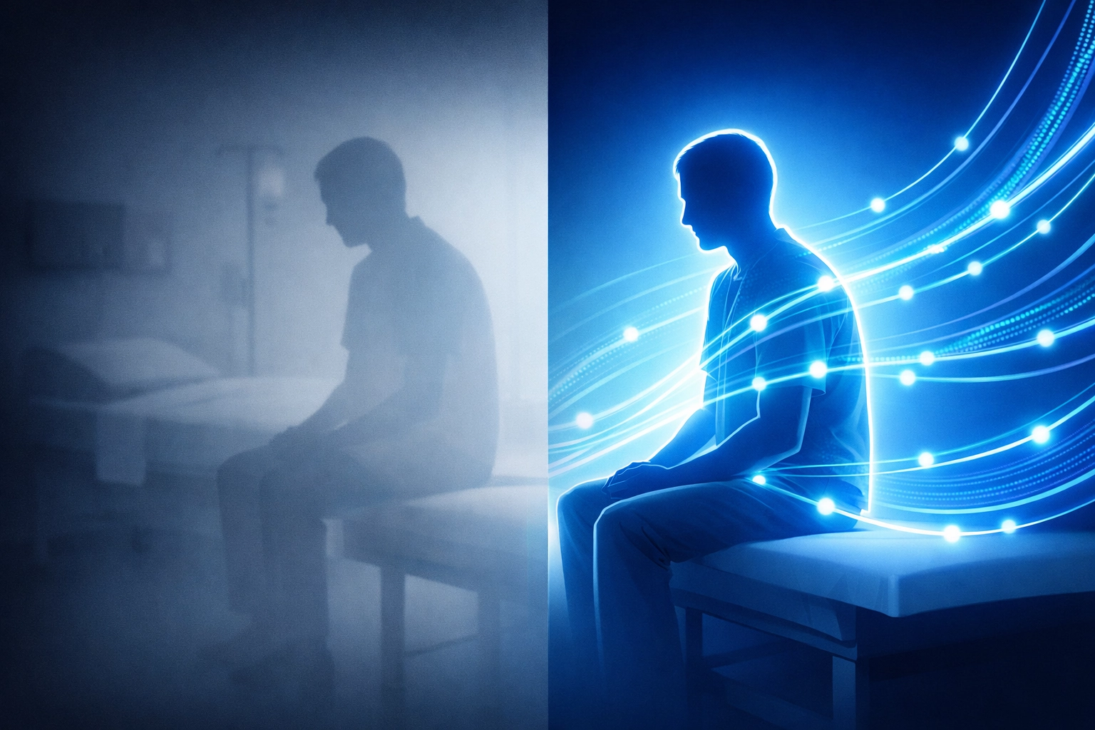 Digital comparison of a disconnected patient versus one engaged through automated clinic communication.