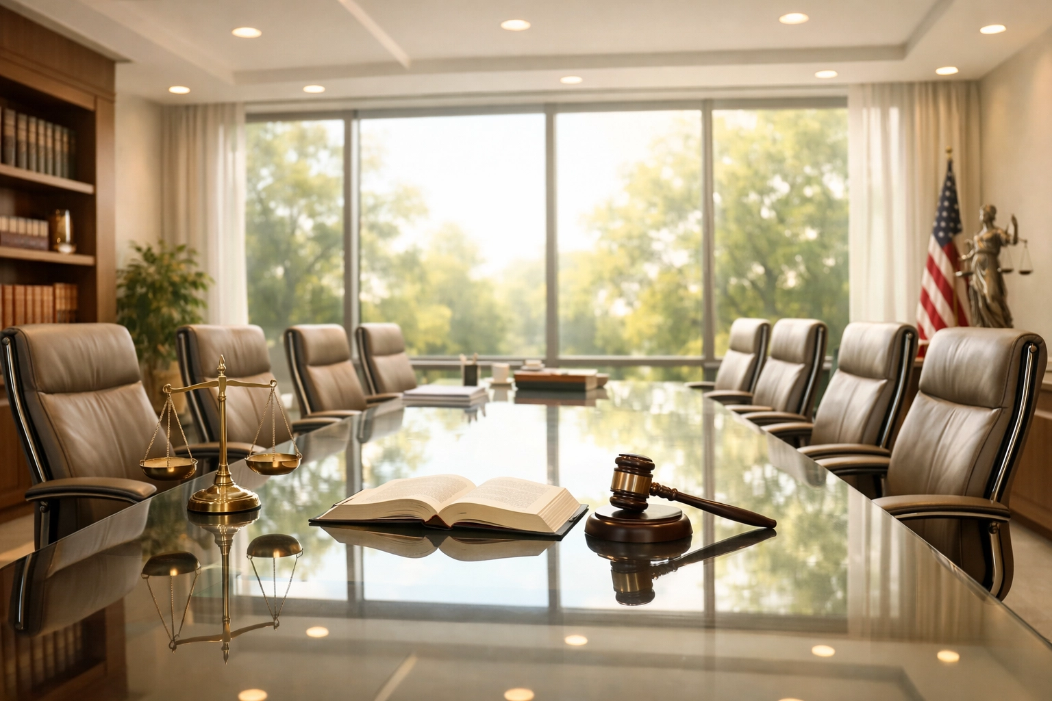 Comfortable conference room for a private consultation with an orange county va child support lawyer.