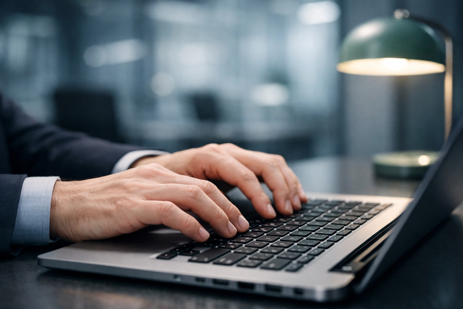 A person securely applying for bad credit loans in Toronto using a laptop in a professional setting.