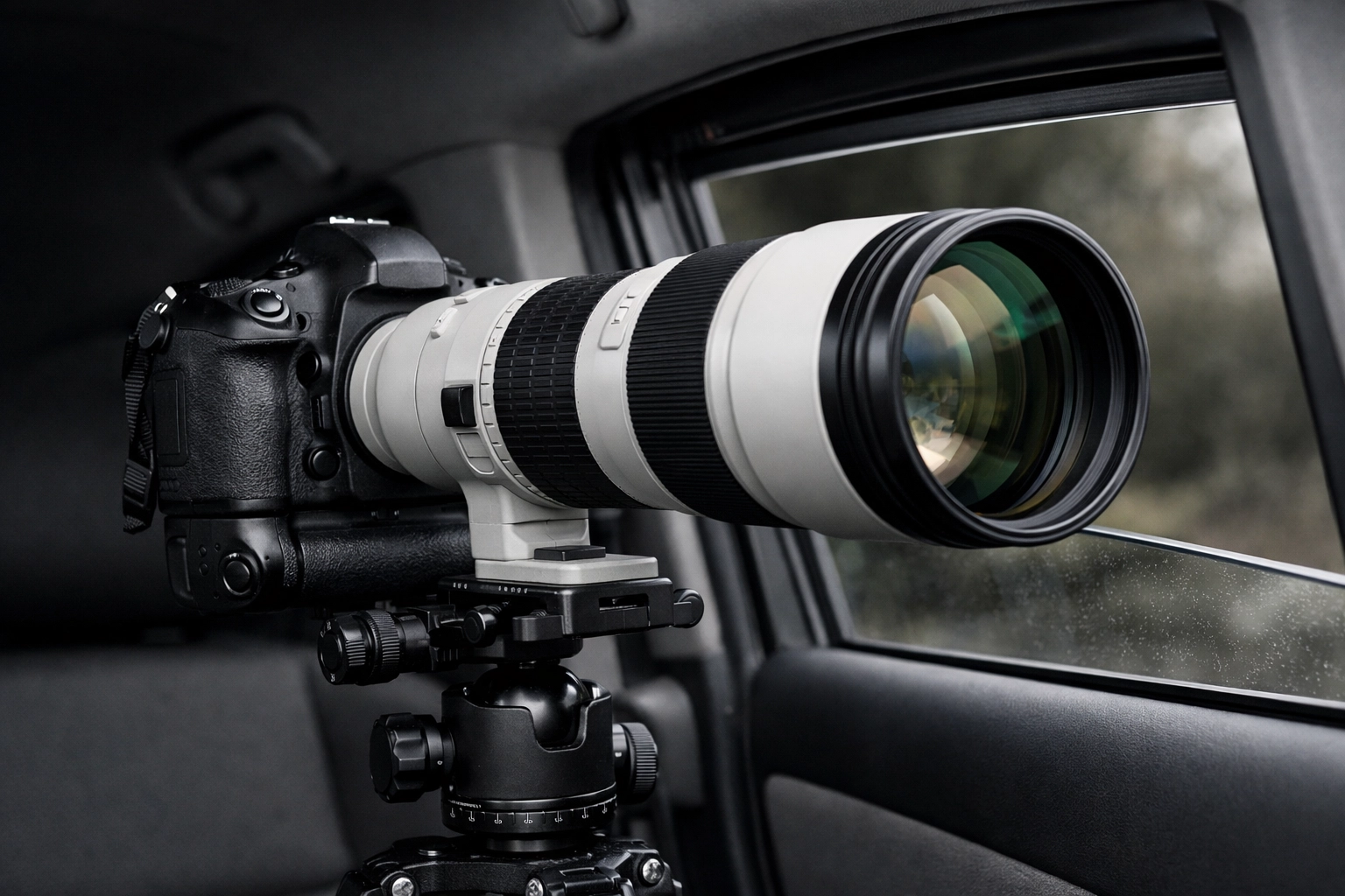 Professional camera with telephoto lens used by a surveillance private investigator for high-quality evidence.