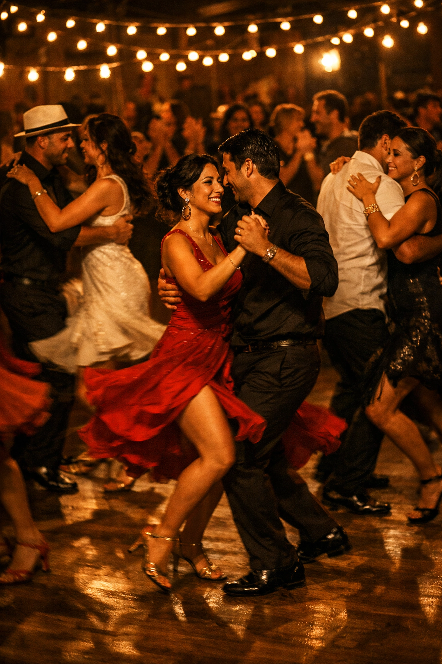 Salsa dancers at Scottsdale Jazz Festival during Carlos Rivas & Mexsal performance