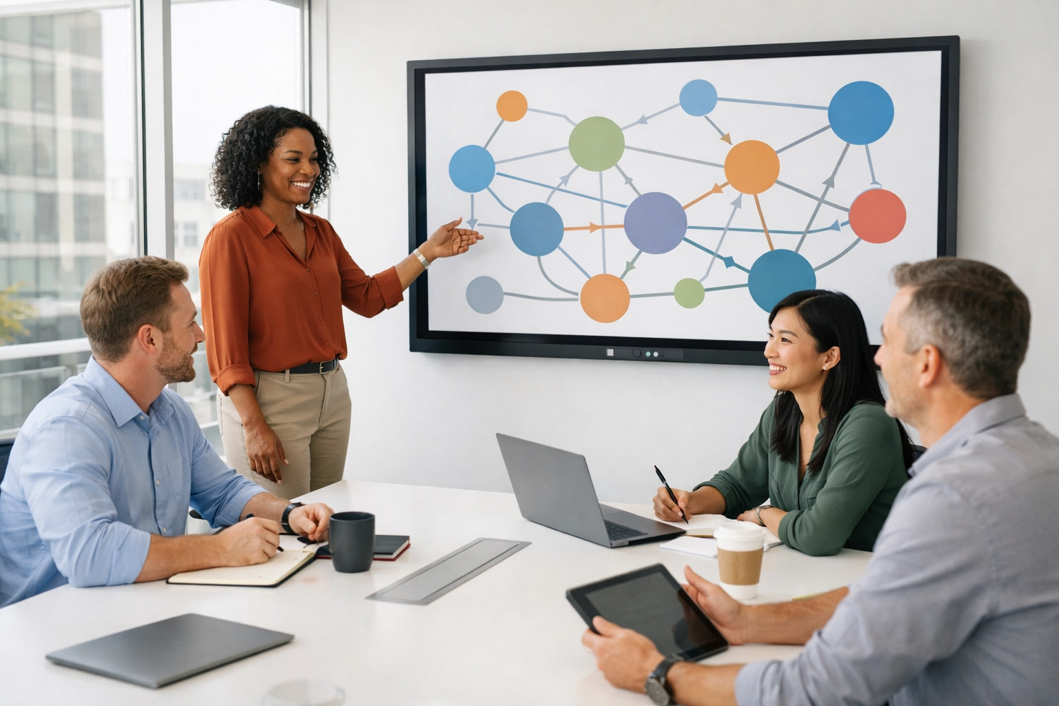 ServiceNow consulting team planning implementation strategy with service mapping and ROI analysis