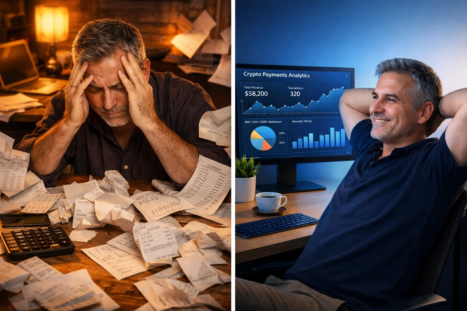 Merchant transformation from traditional payment processing to streamlined crypto POS system