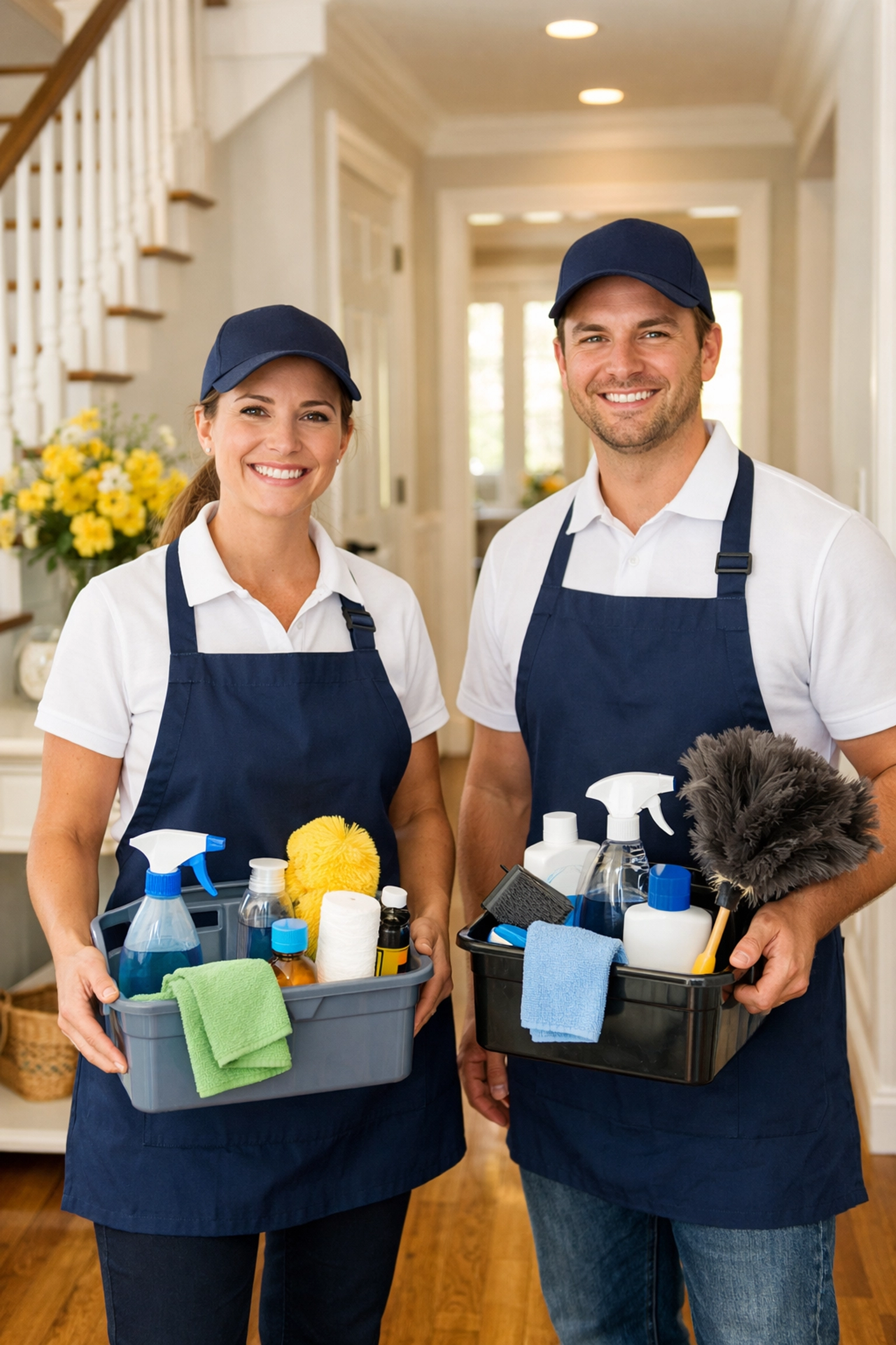 Professional The Cleaning Ninjas team ready for MetroWest house cleaning services.