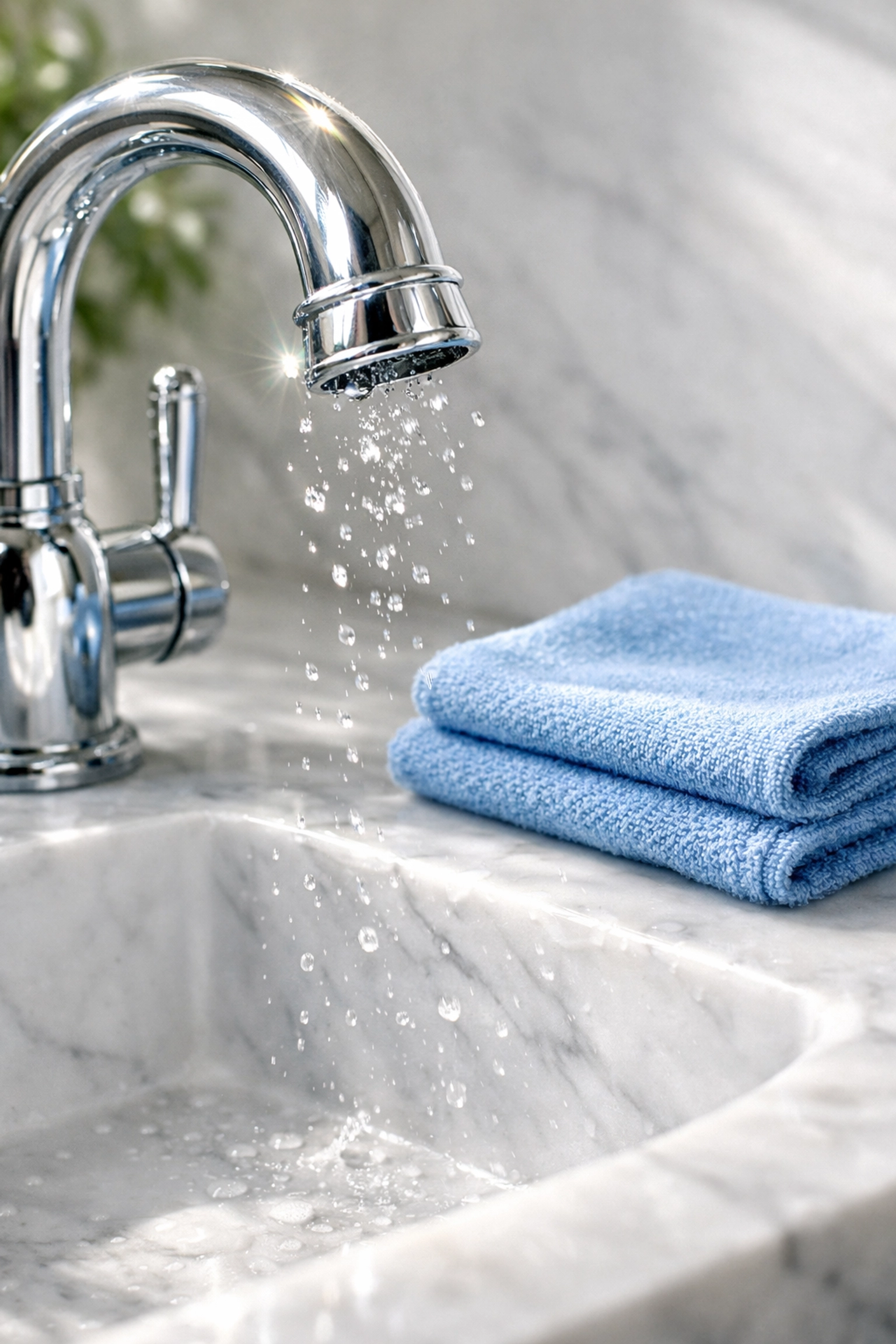 Detailed view of a sparkling kitchen sink following eco-friendly house cleaning Leominster MA.