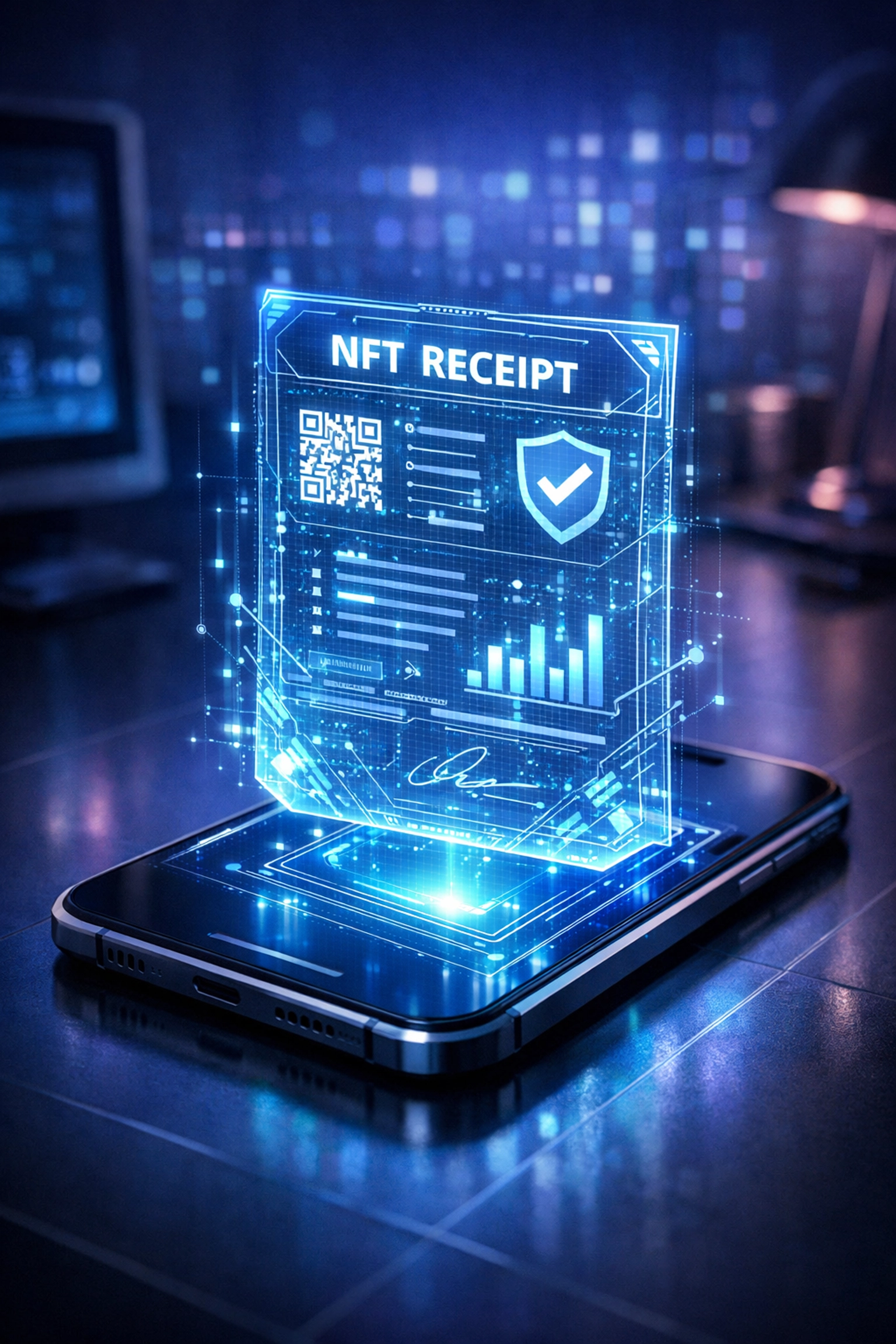 Secure NFT receipts for transparent on-chain accounting and merchant billing on Larecoin