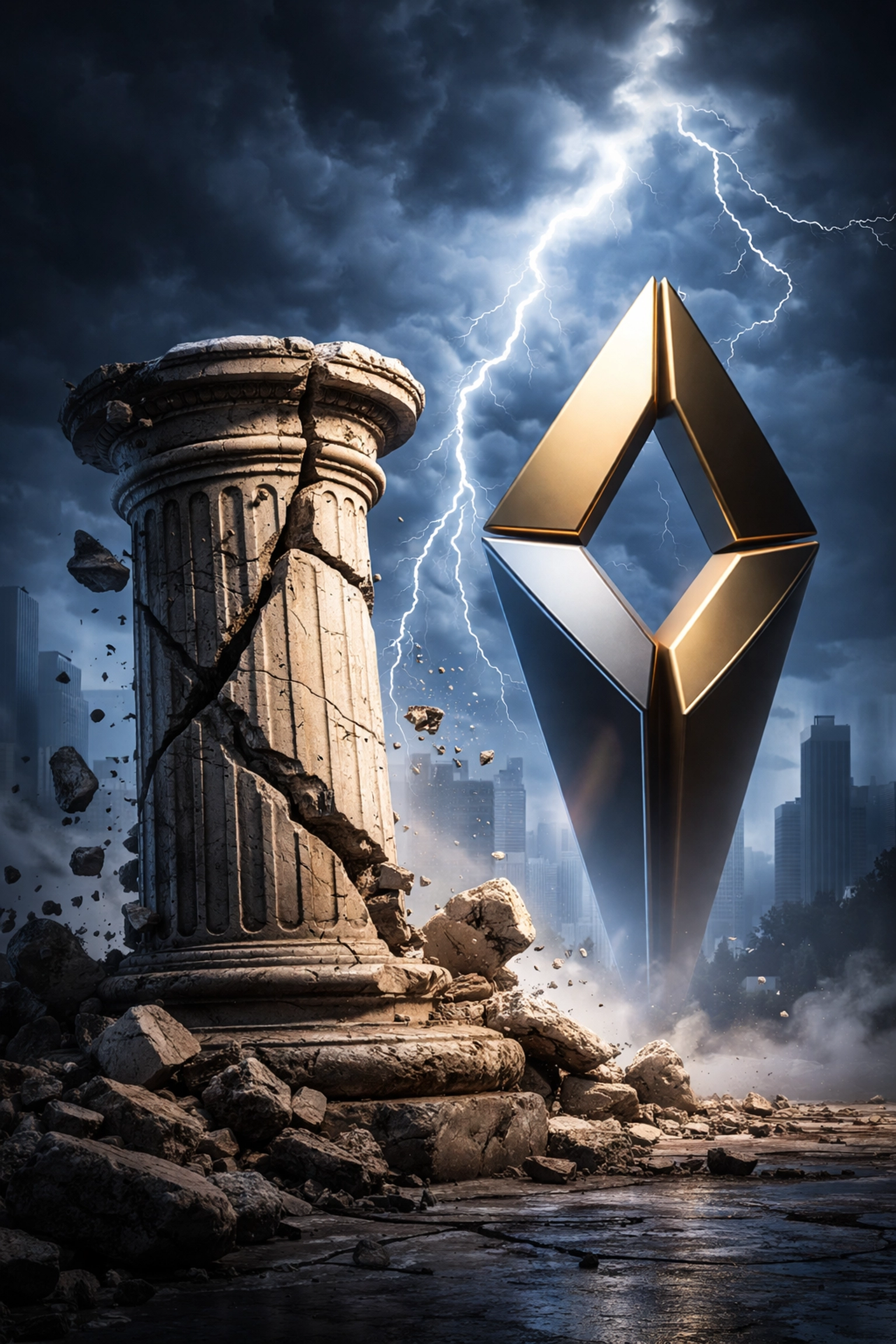 Comparison of the traditional 60/40 investment model breaking down and the rise of modern diversified strategies