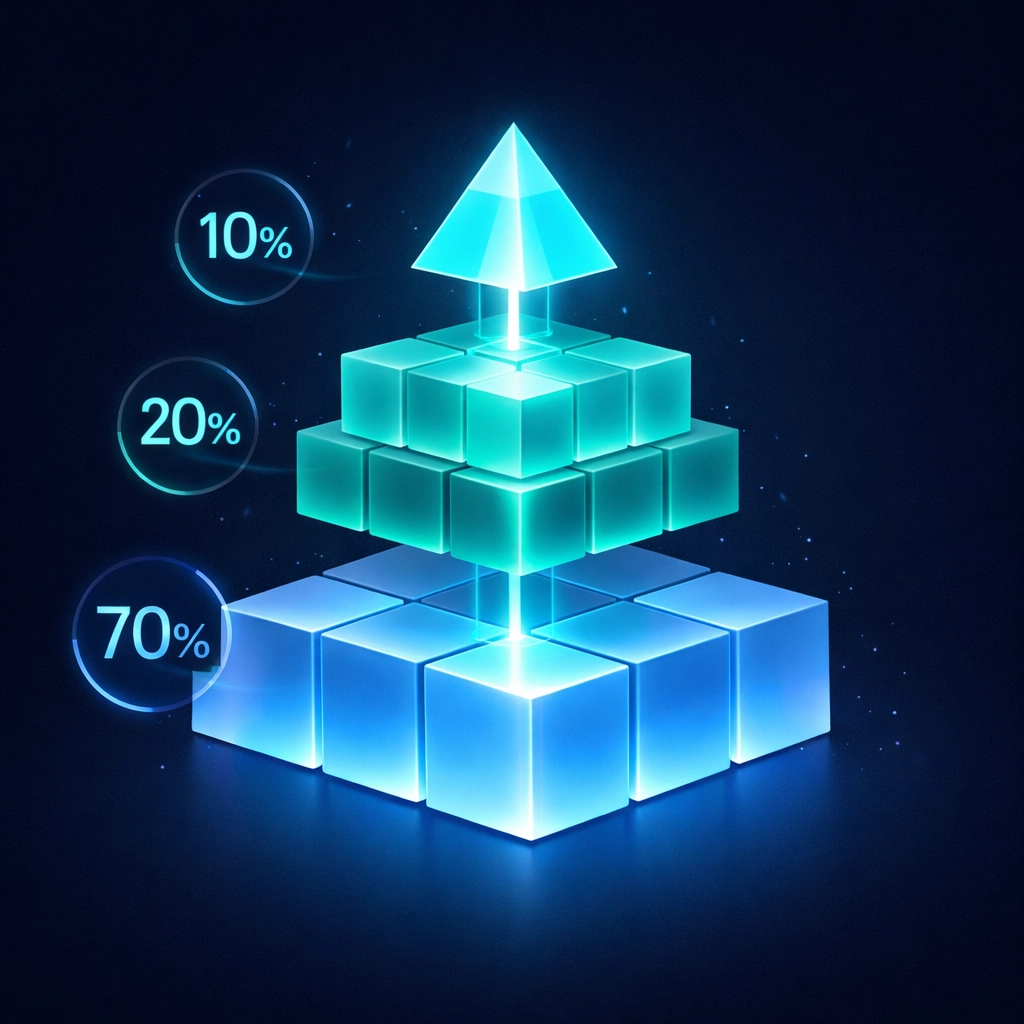 Test pyramid showing unit, integration, and end-to-end automated testing layers