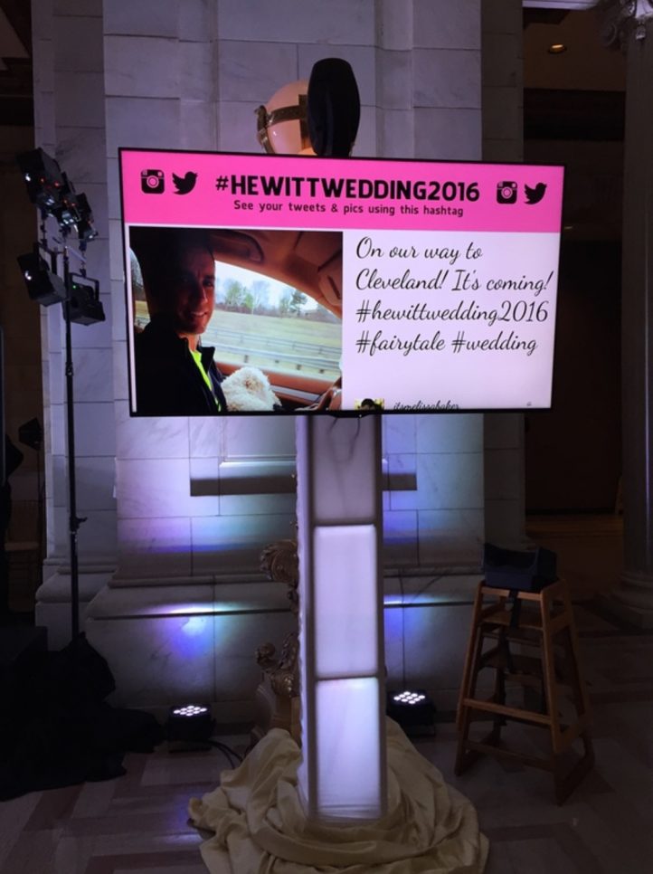 Large LED Display Wedding Social Feed