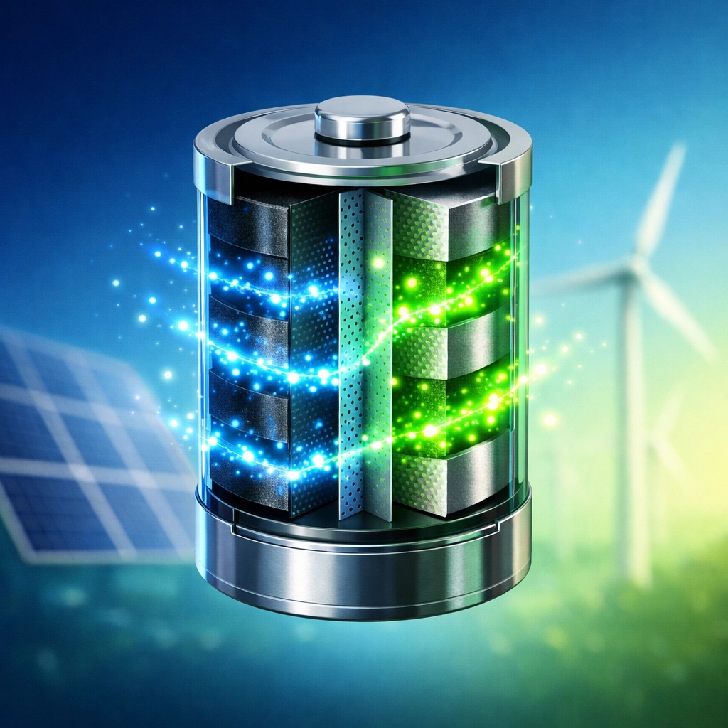 Renewable energy battery storage technology breakthrough for clean power solutions