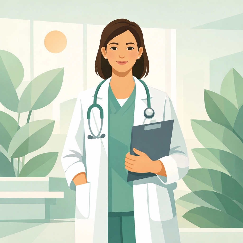 An energized healthcare professional representing high-quality patient care and staff wellbeing.