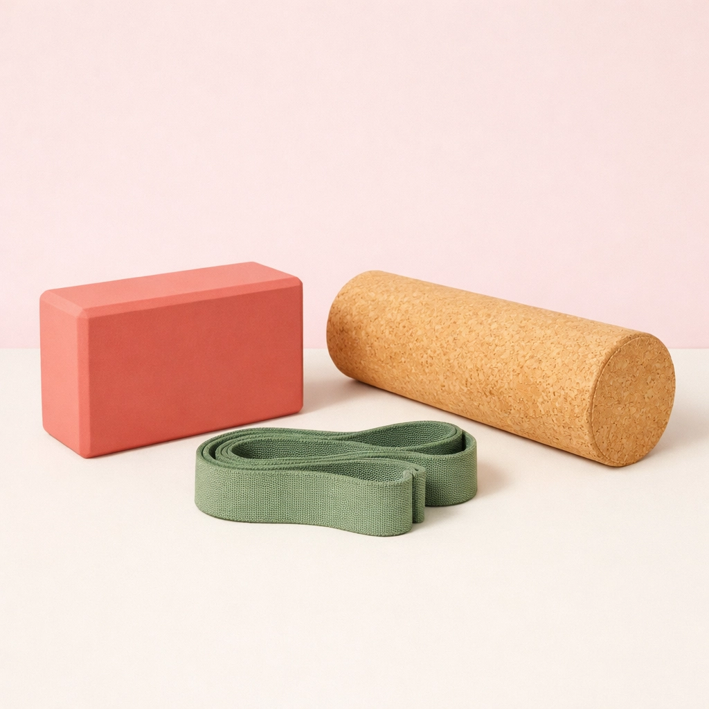 Active recovery equipment including yoga block, resistance band and foam roller