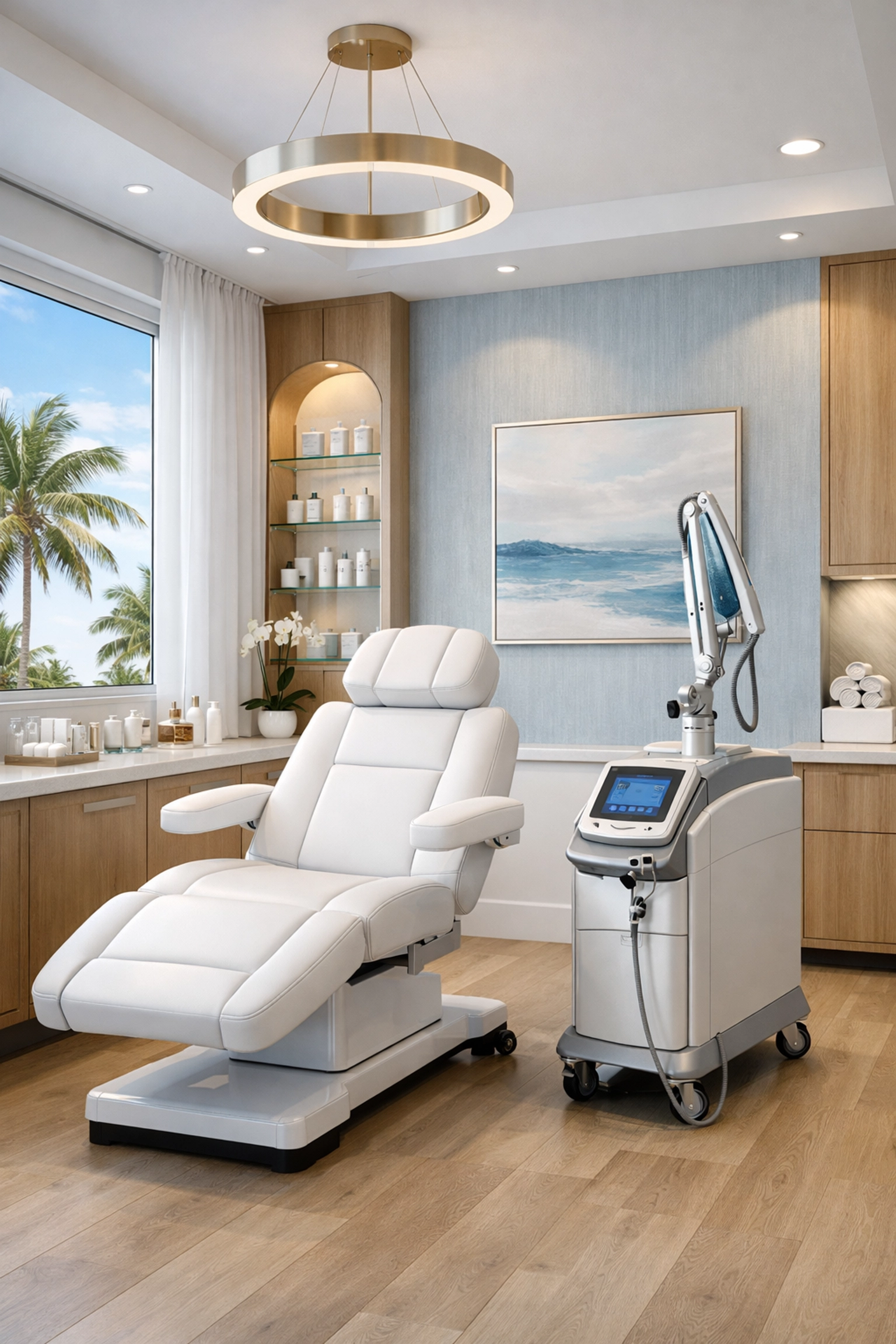 A professional and modern treatment room at a physician-led med spa in Naples Florida.