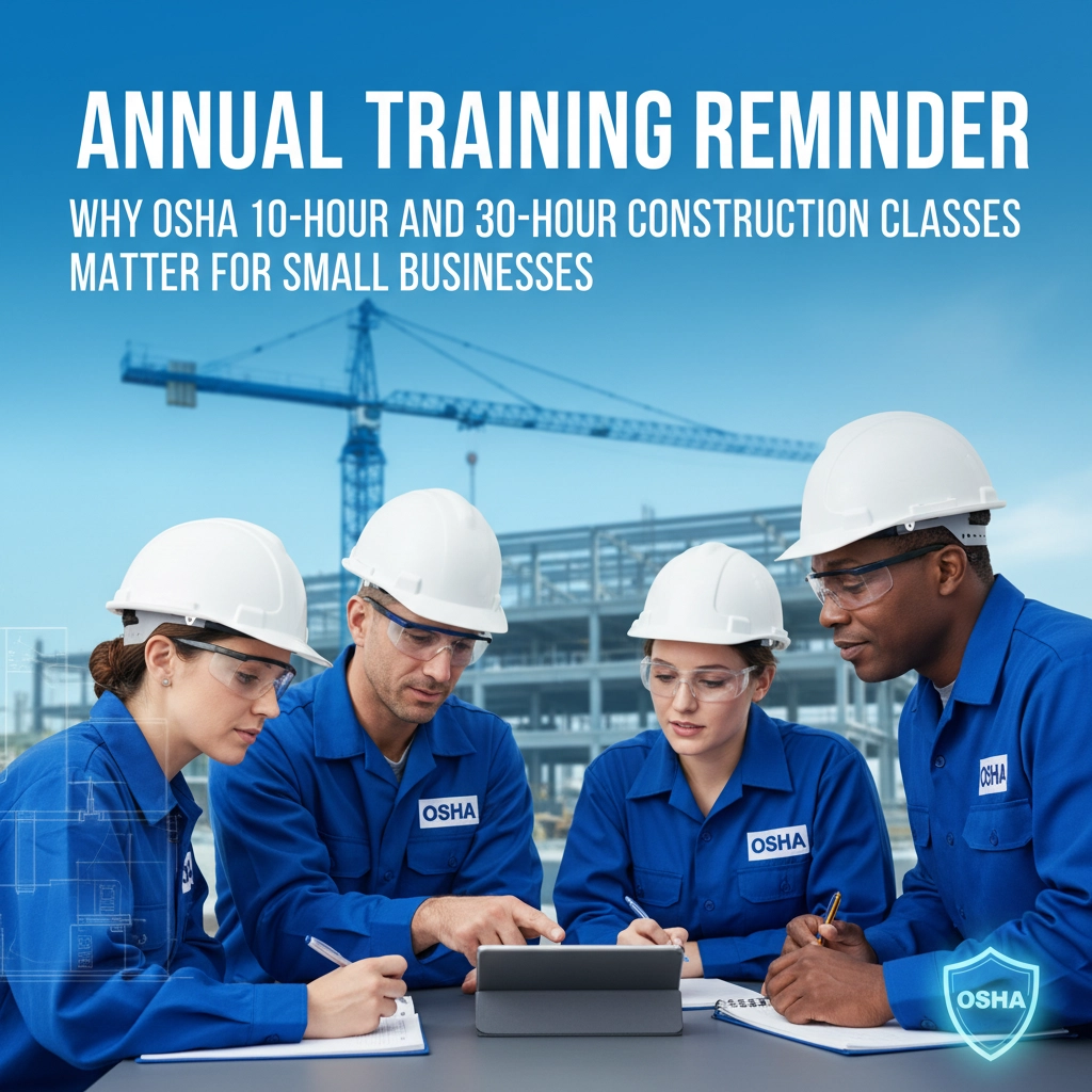 Annual Training Reminder: Why OSHA 10-Hour and 30-Hour Construction Classes Matter for Small Businesses