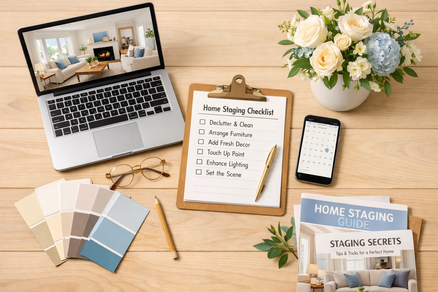 Home staging checklist and preparation materials for Phoenix Spring 2026 sellers