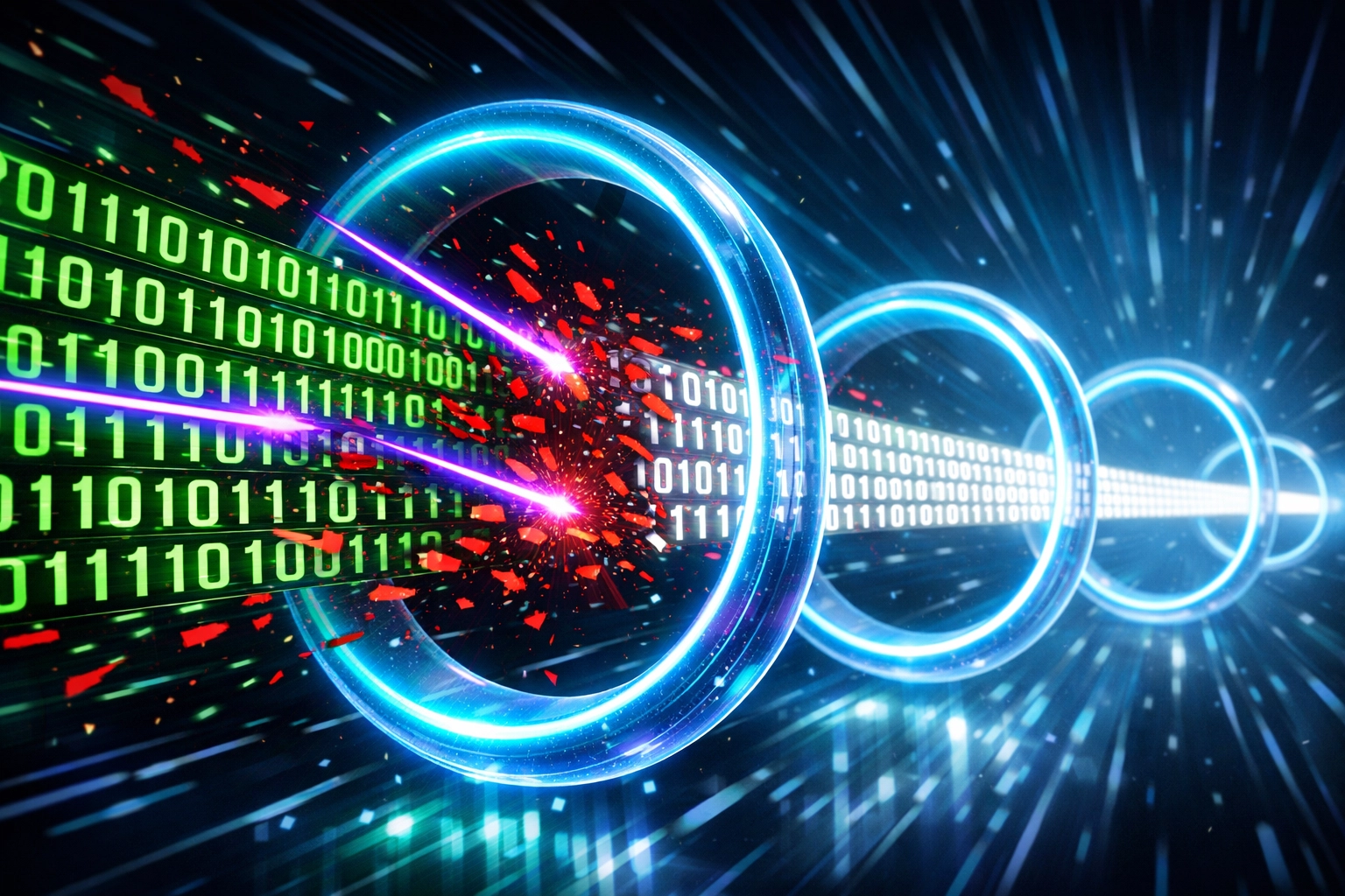 Automated security scanning process filtering and cleaning binary code during deployment.
