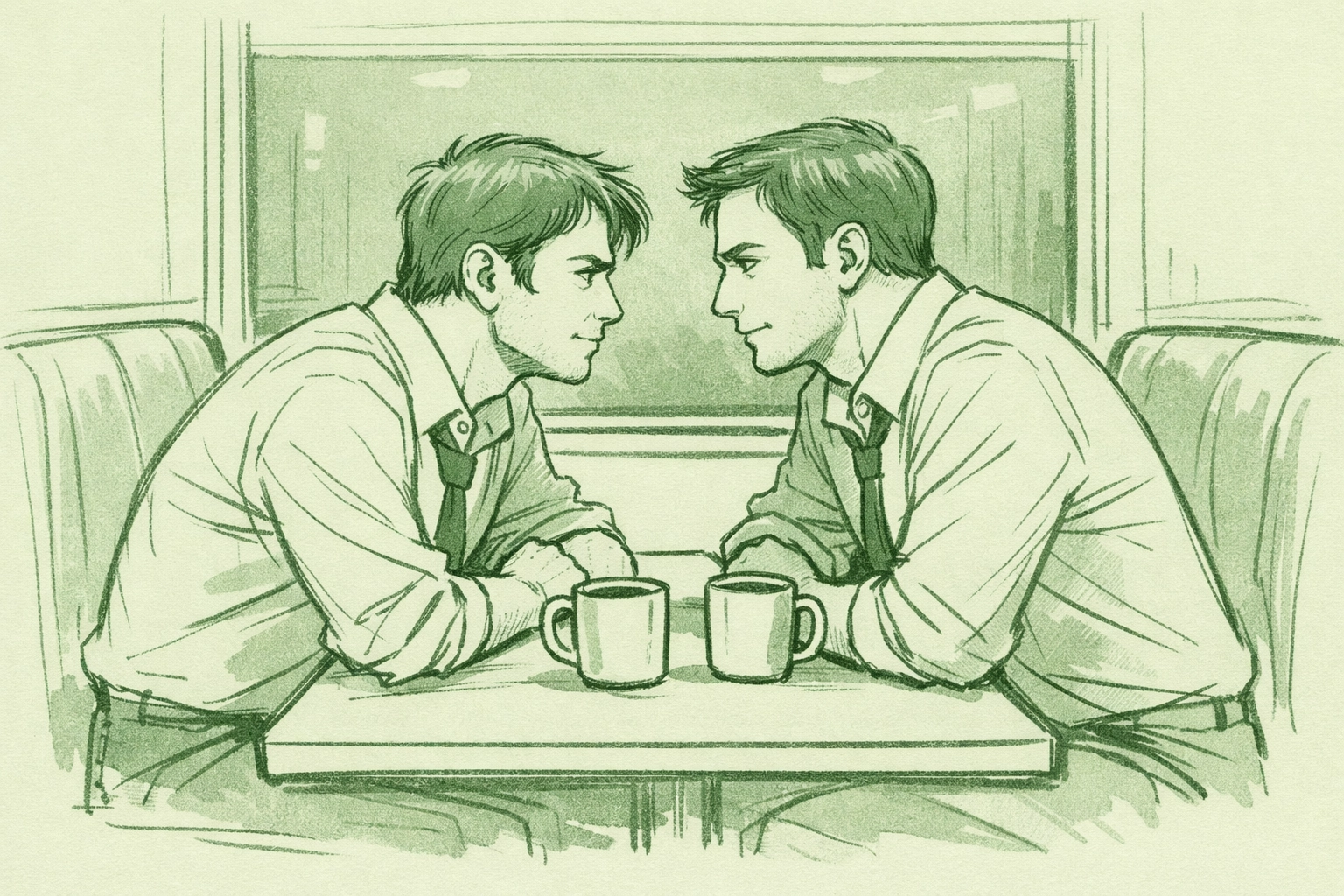 Rival campaign strategists share late-night diner moment - gay romance between politicians