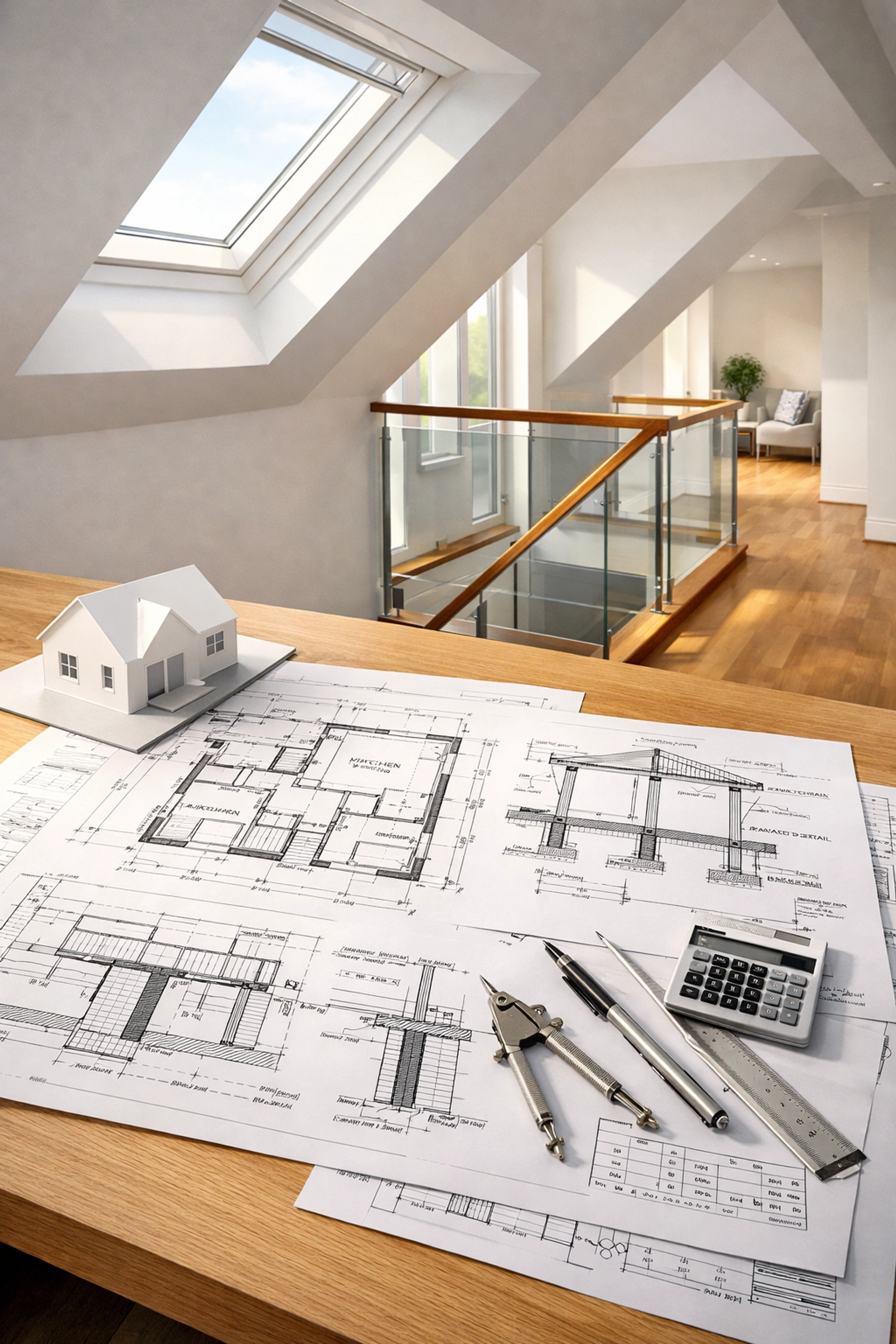 Structural engineer loft conversion plans and architectural drawings for building control compliance in London.