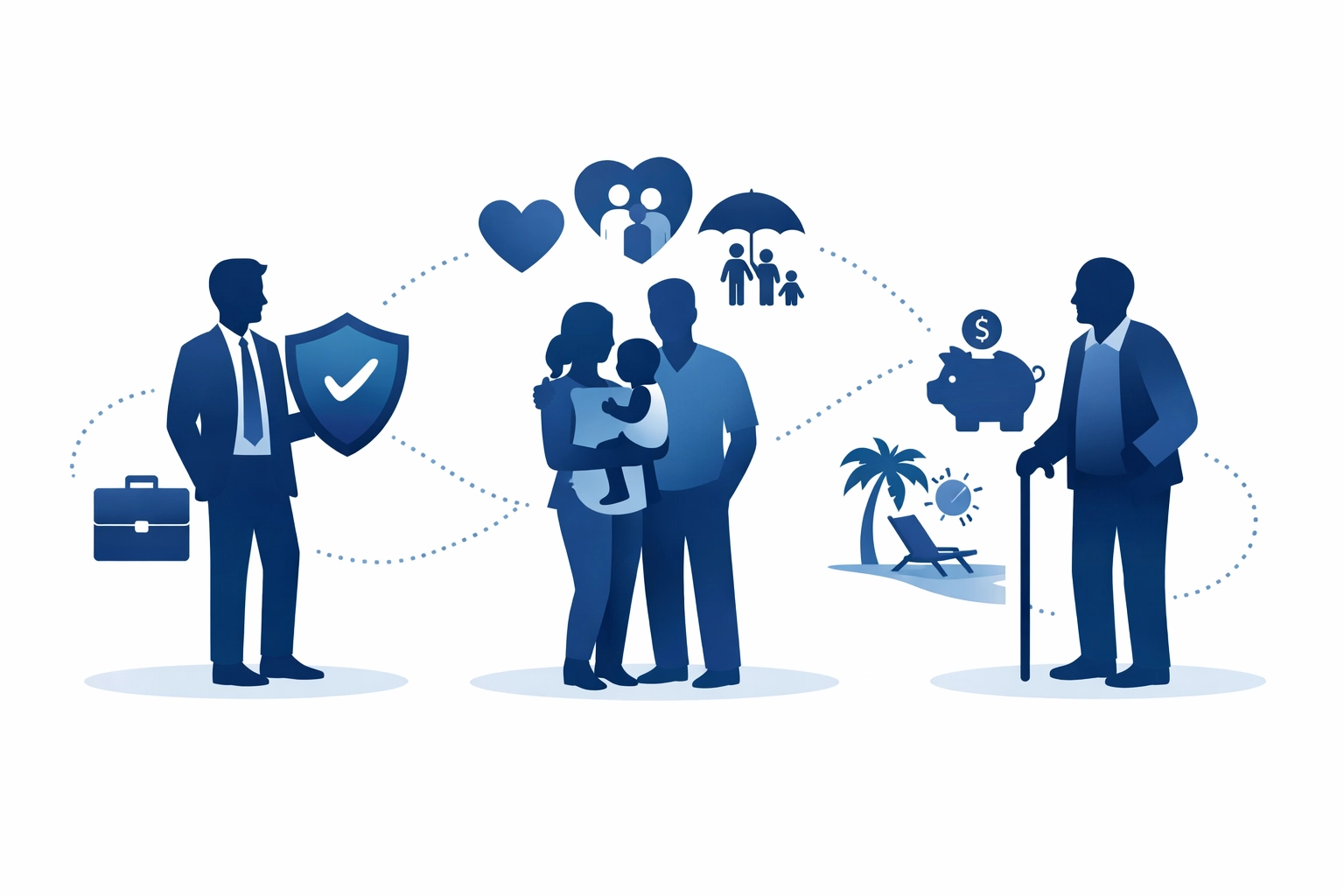 Diverse employees selecting personalized voluntary benefit options for different life stages