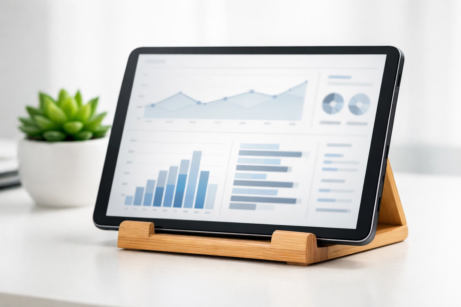Digital tablet showing tax office performance metrics and ERO operational scorecards for data-driven audits.