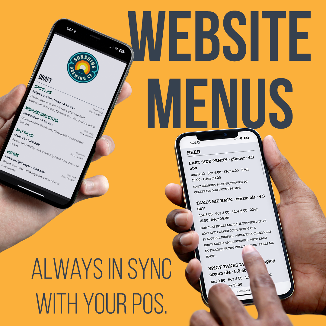 Website Menus Feature