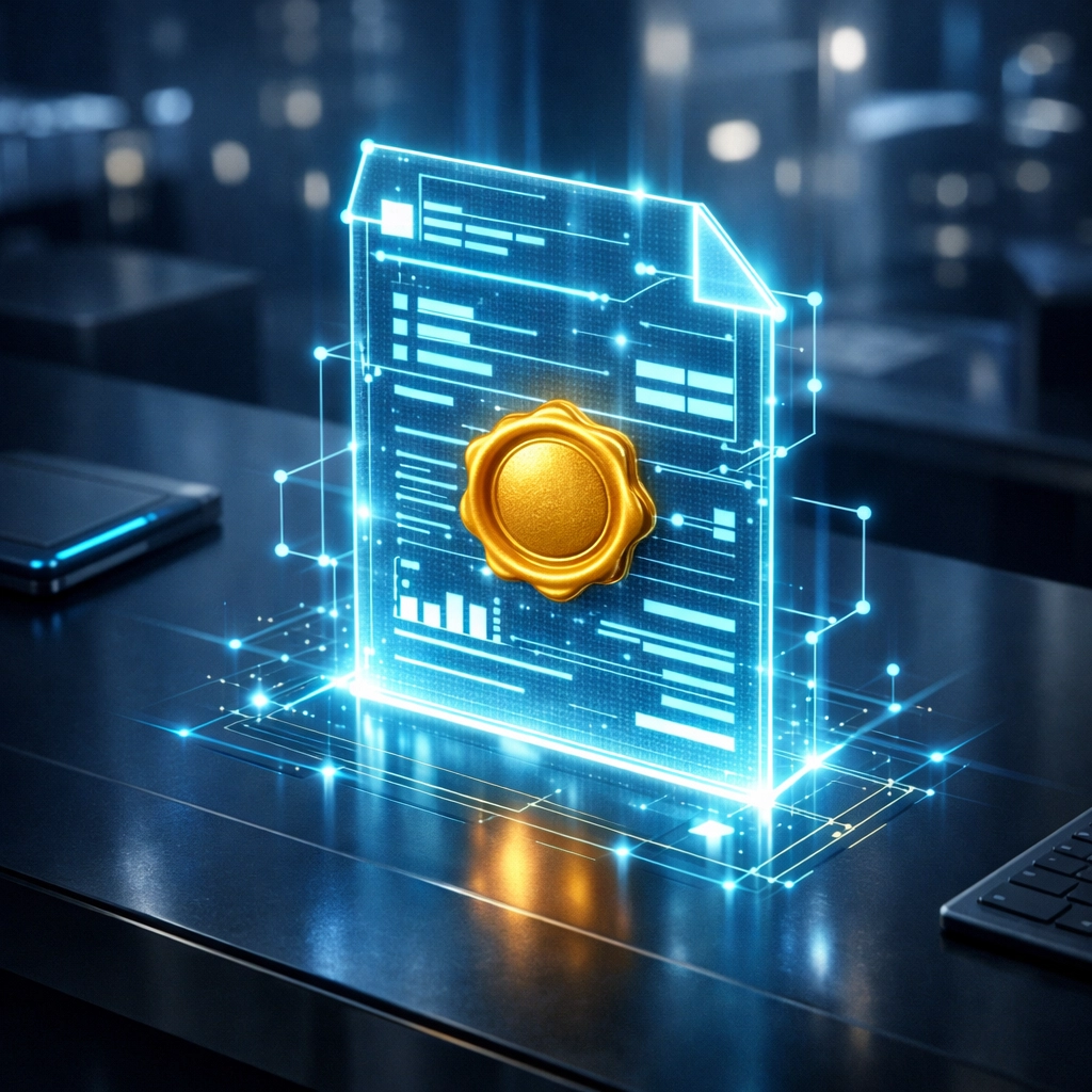 Secure digital NFT receipt for blockchain accounting and automated tax compliance in the Larecoin ecosystem.