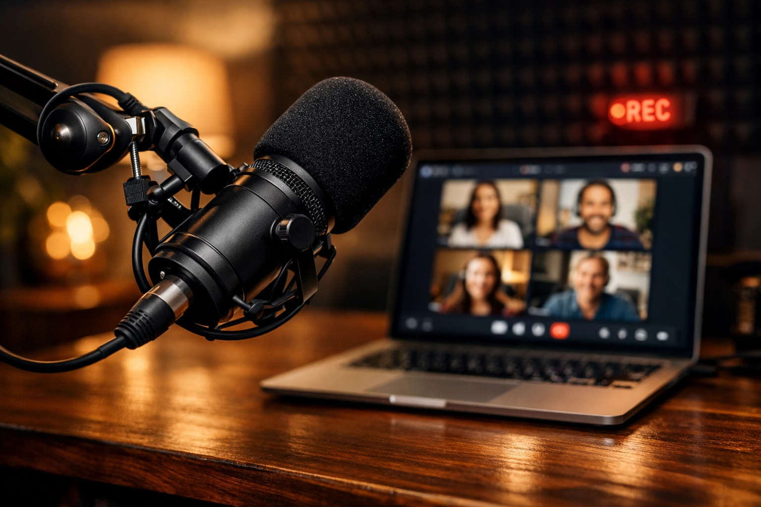 Professional podcasting microphone and recording setup for guests of The Power Selling Podcast.